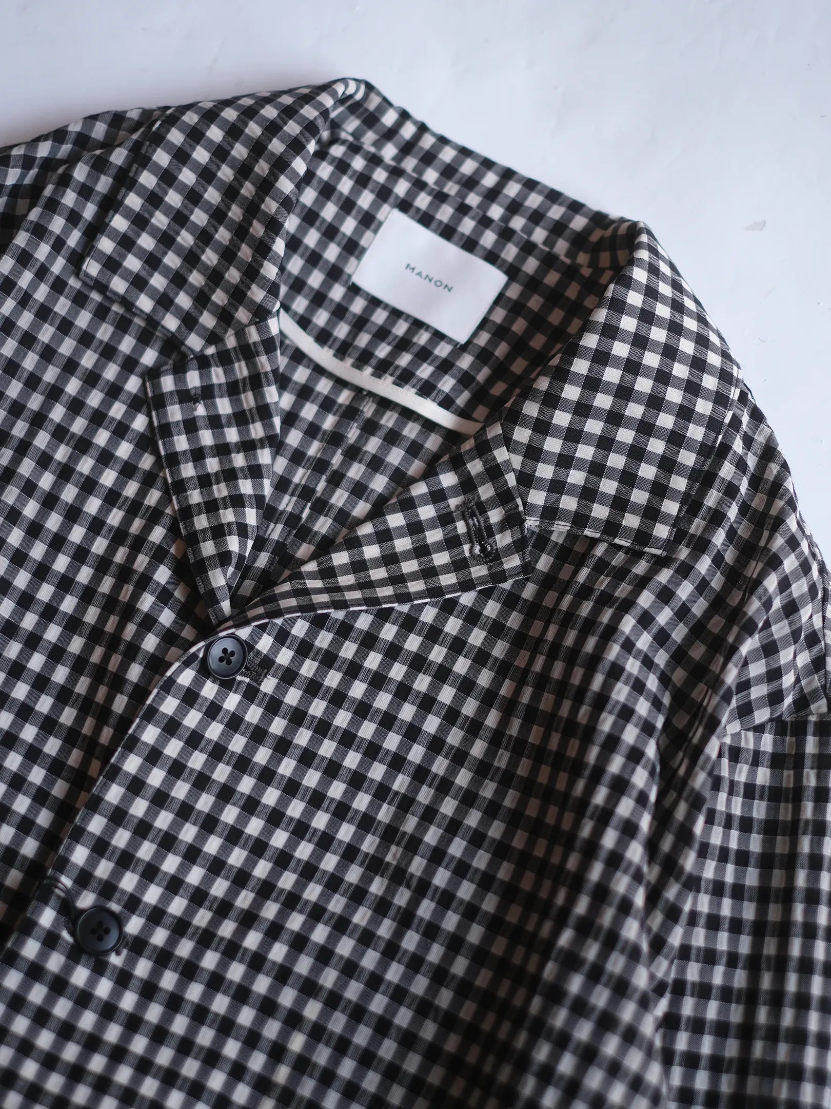 manon "GINGHAM CHECK SPINDLE JKT"