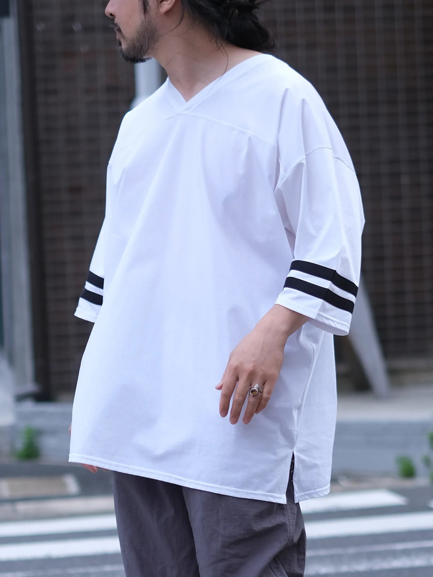 THE SUNNY "FOOTBALL T-SHIRT(WHITE)"