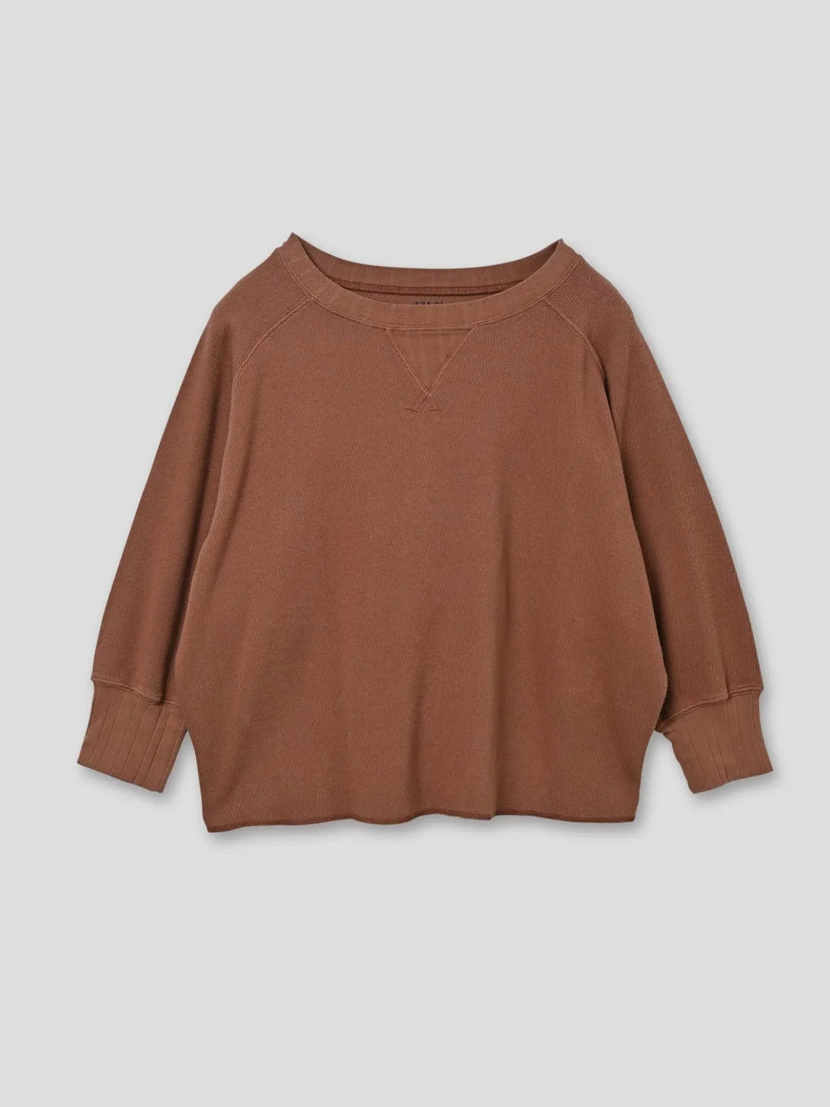 Kha:ki "HONEYCOMB 8th SLEEVE TOP(2colors)"
