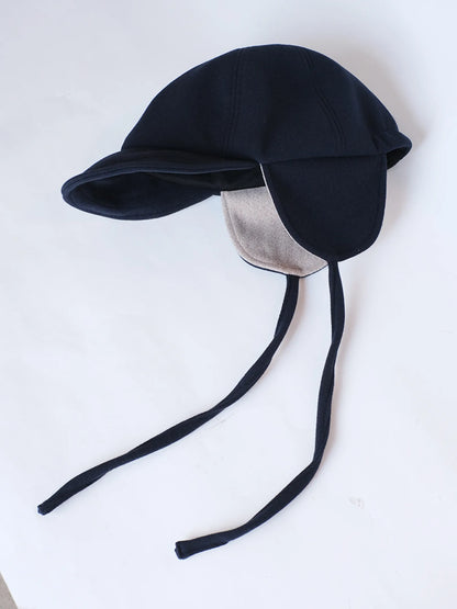 FOUND FEATHER "Regular Line 6 Panel Cap with Ears // Melton Wool"