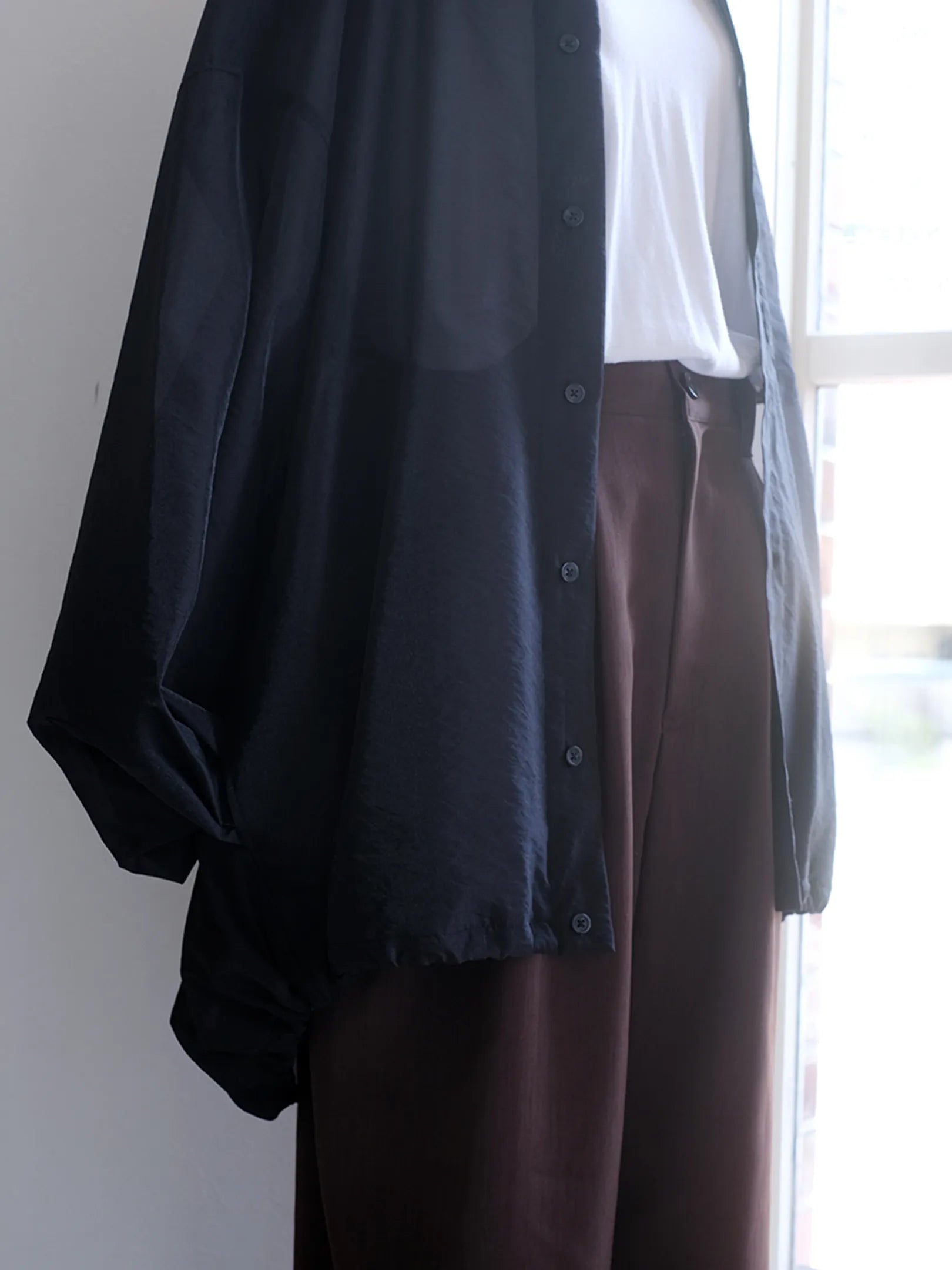 manon "ORGANDY SHEER BIG SHT JKT(2colors)"