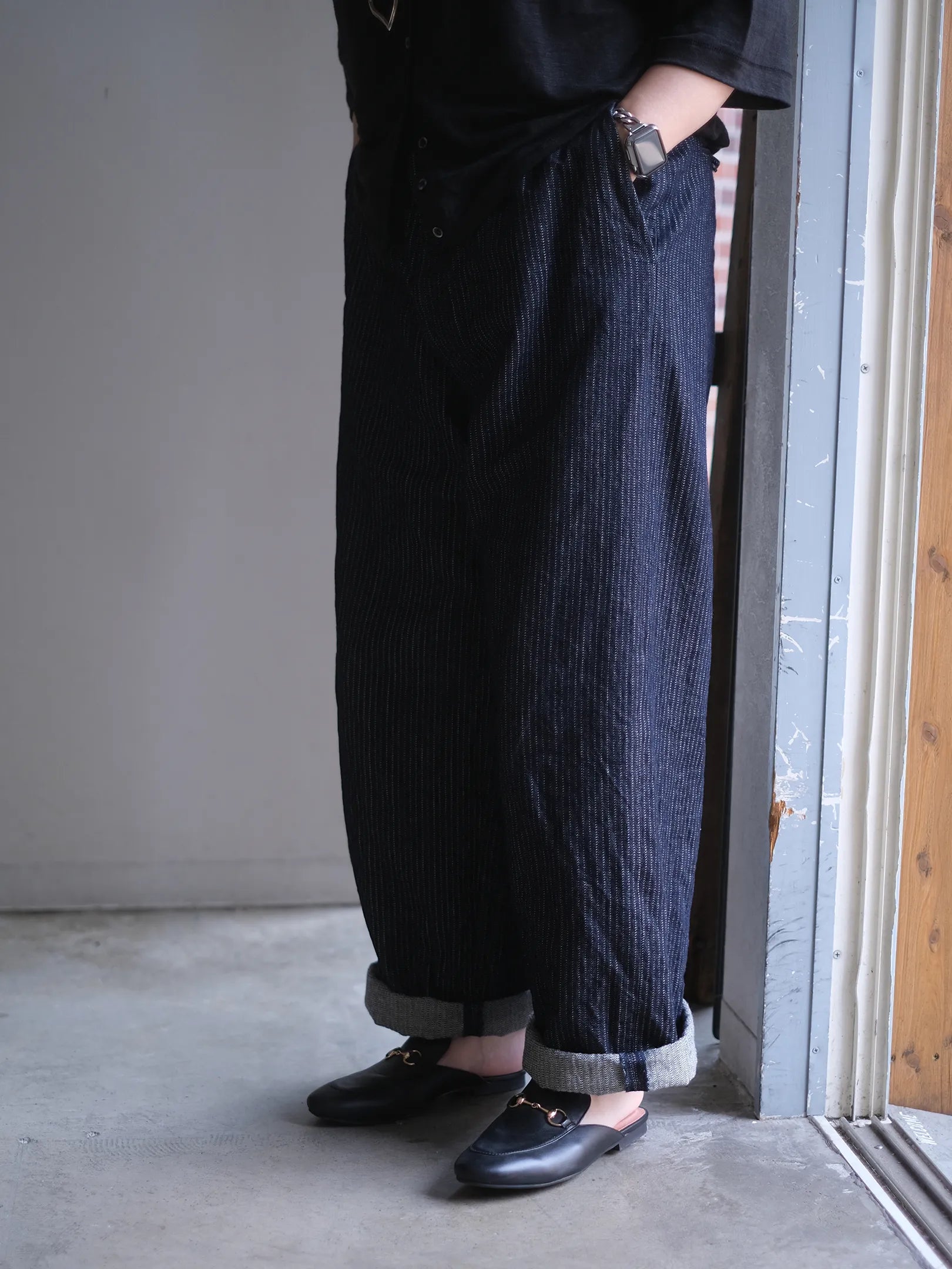 THE SUNNY "STRIPE DENIM PANTS"