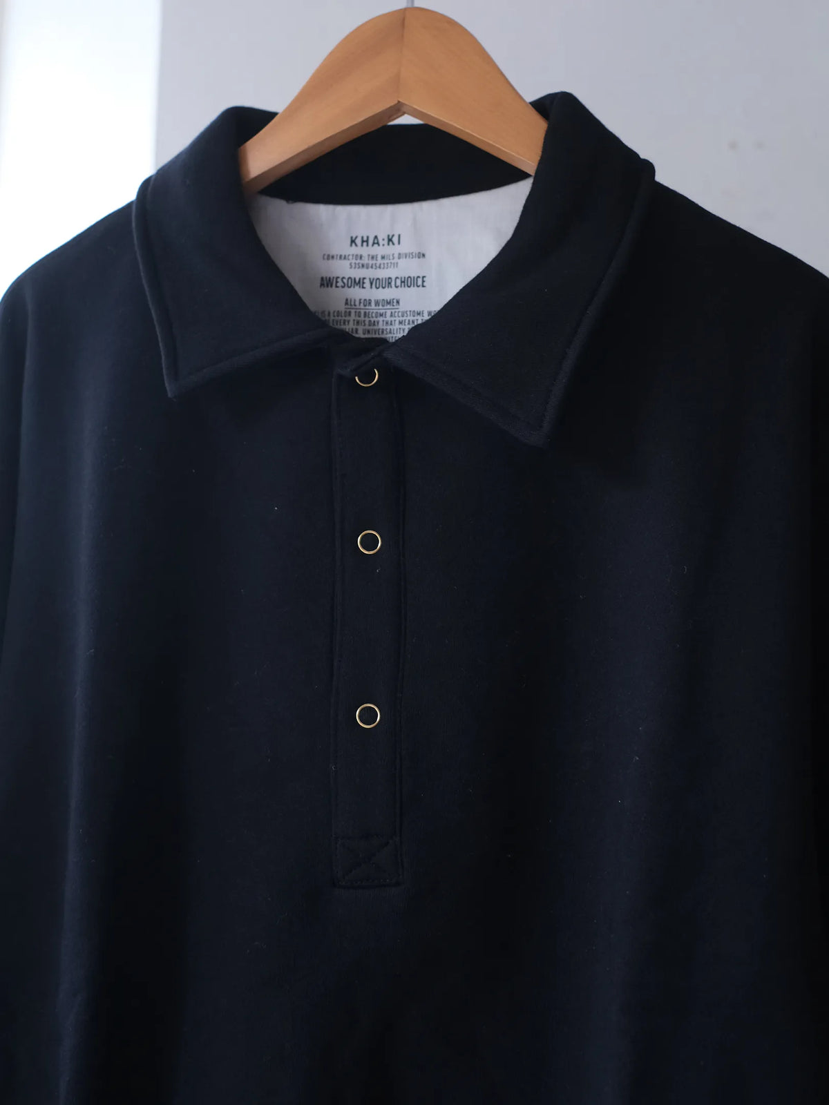 Kha:ki "SWEAT POLO PULLOVER  (2colors)"
