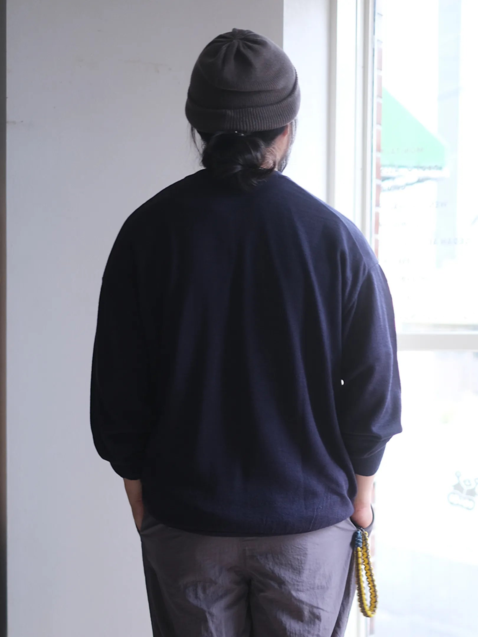 maillot mature "Boundary Henley Sweater(2colors)"