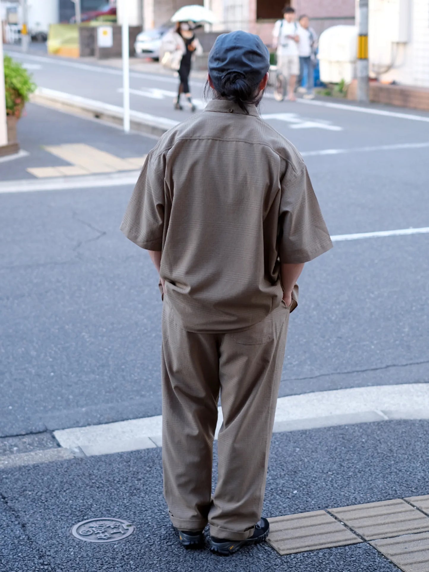 maillot  "shadow  check s/s big shirt(2colors)"