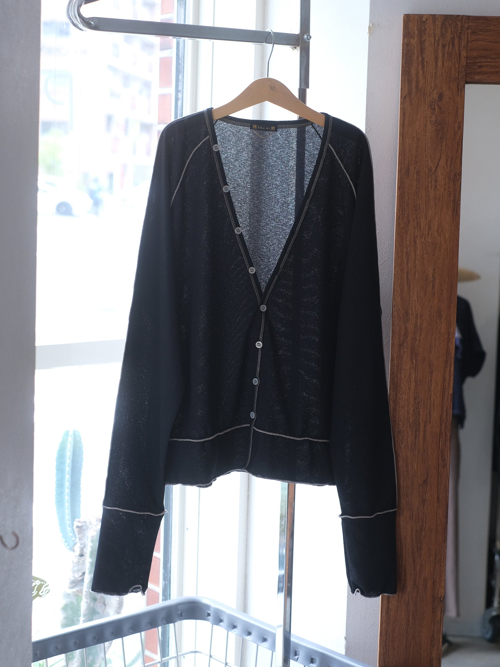Kha:ki "DRY PIQUE CARDIGAN(2colors)"
