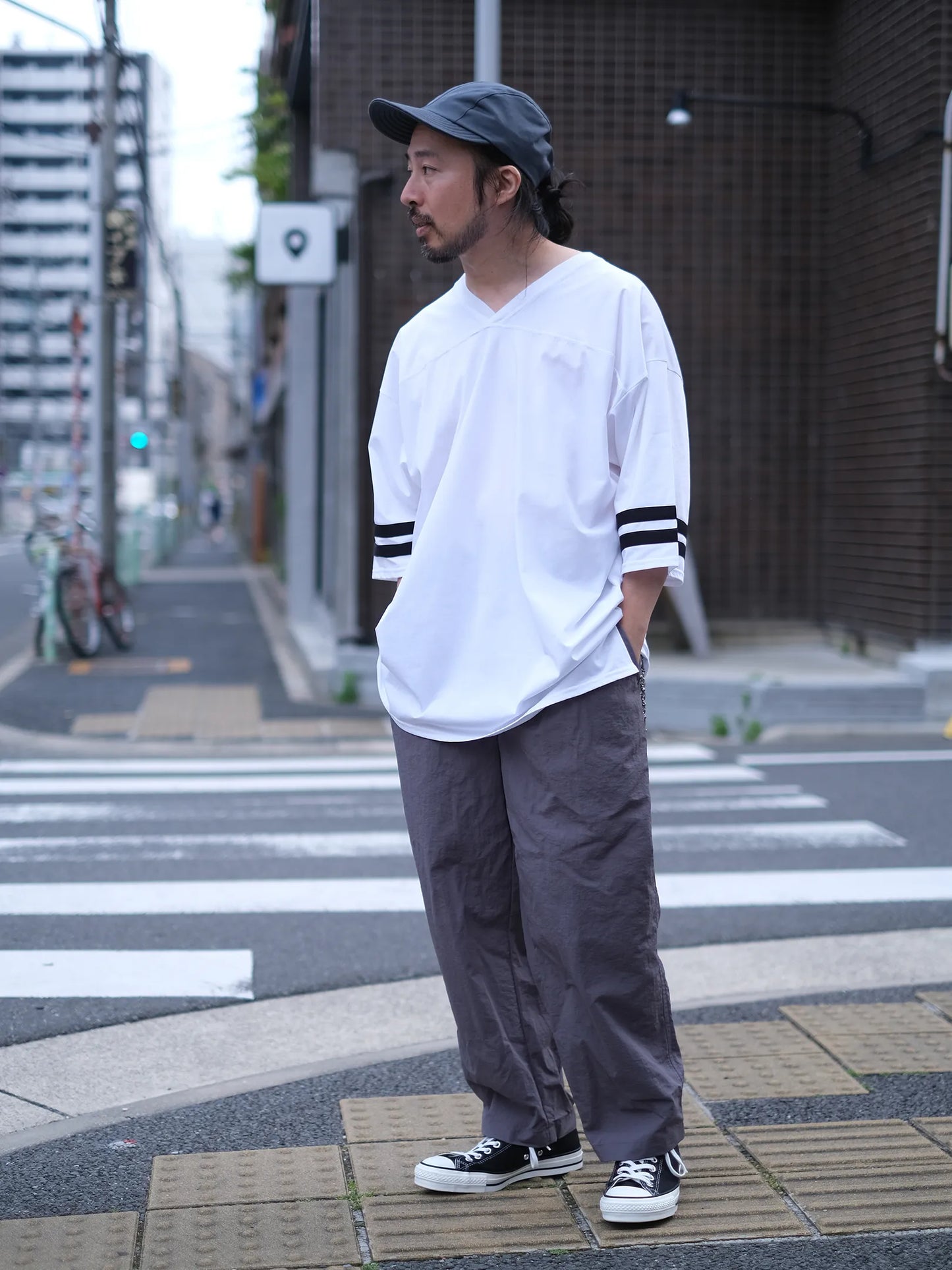 THE SUNNY "FOOTBALL T-SHIRT(WHITE)"
