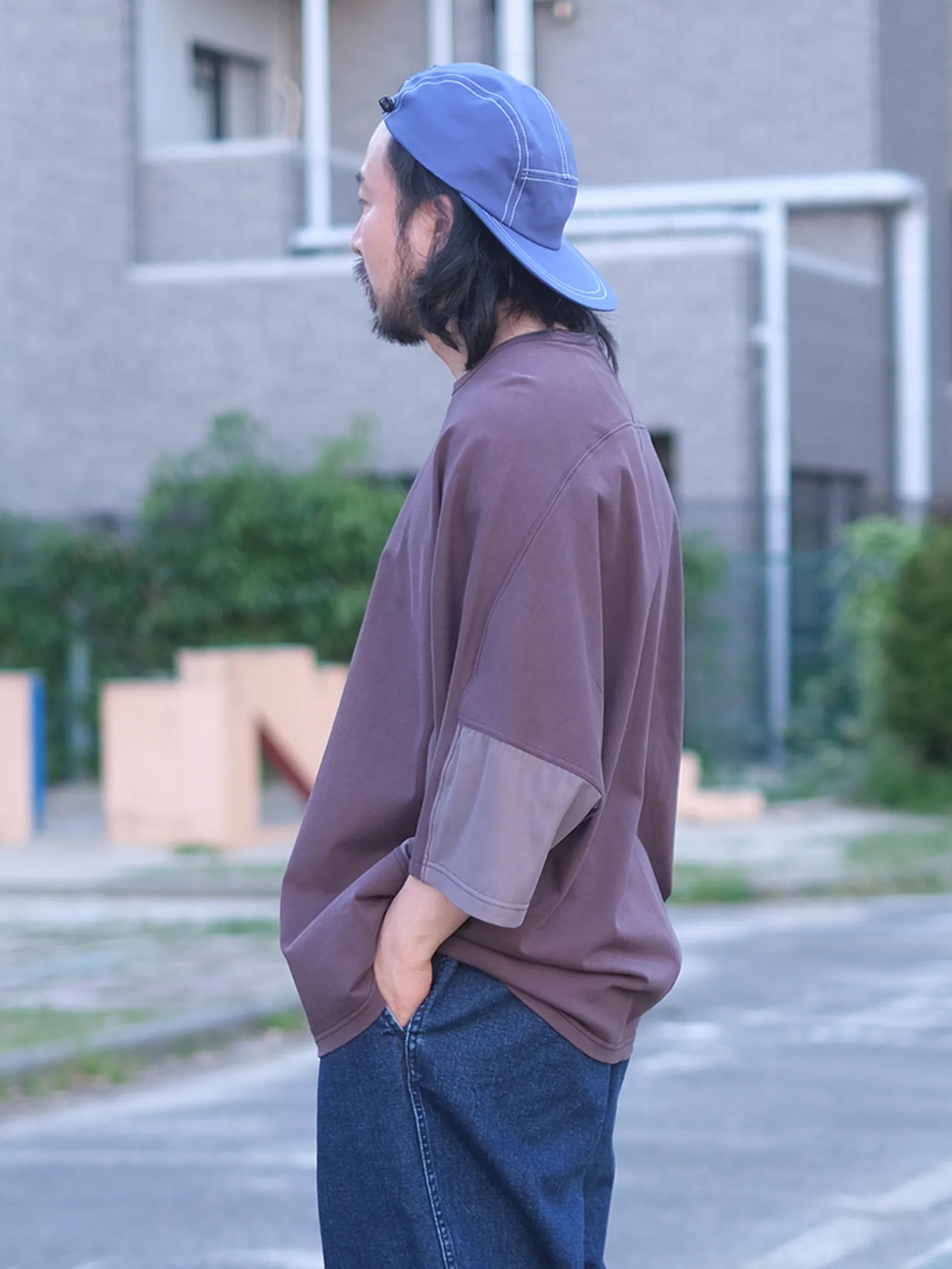 UNFRM "COTTON KNIT MESH RELAXED DOLMAN 6/10 PULLOVER(2colors)"