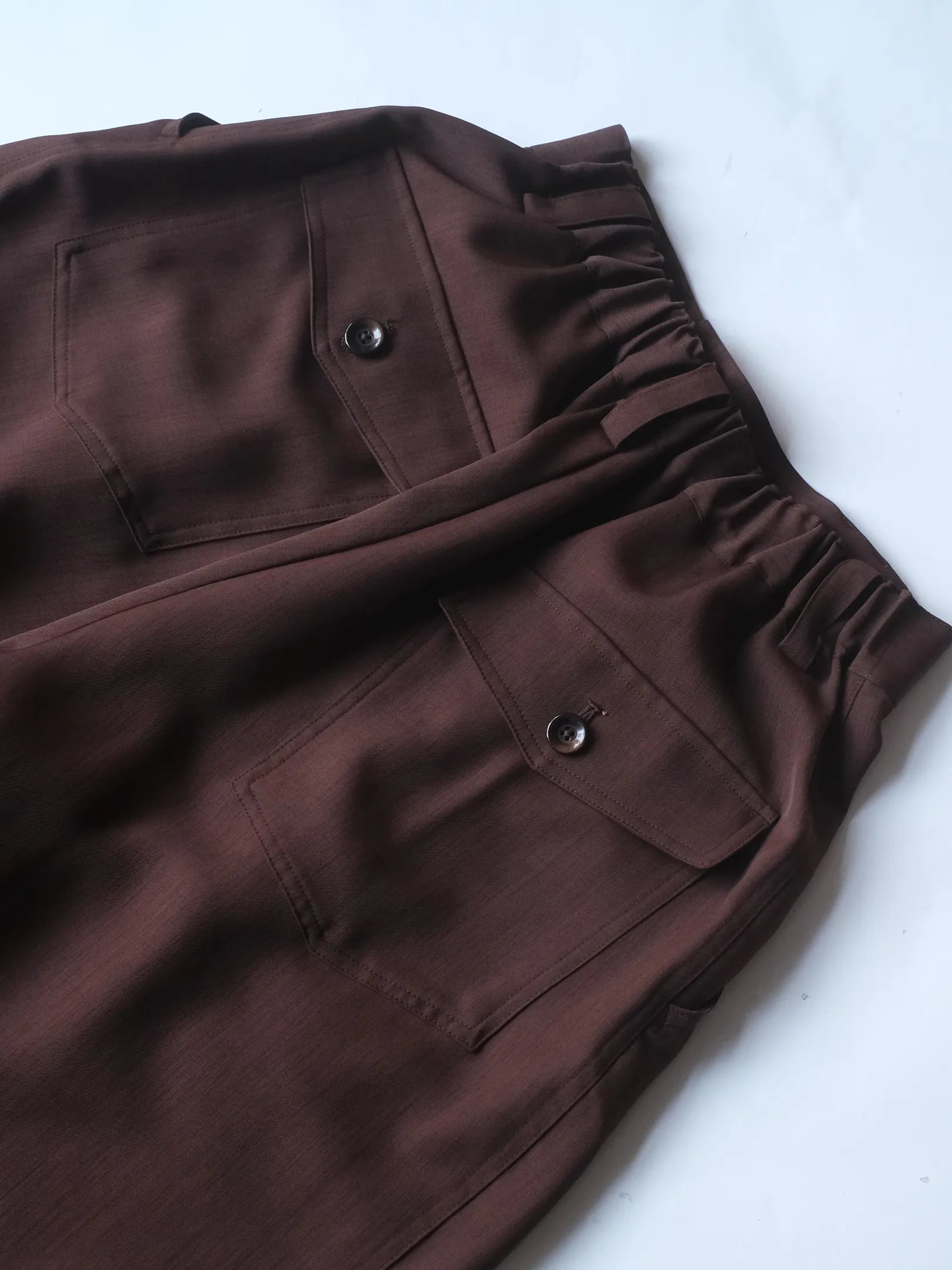 manon "TWILL THREE TUCK WIDE PANTS(2colors)"