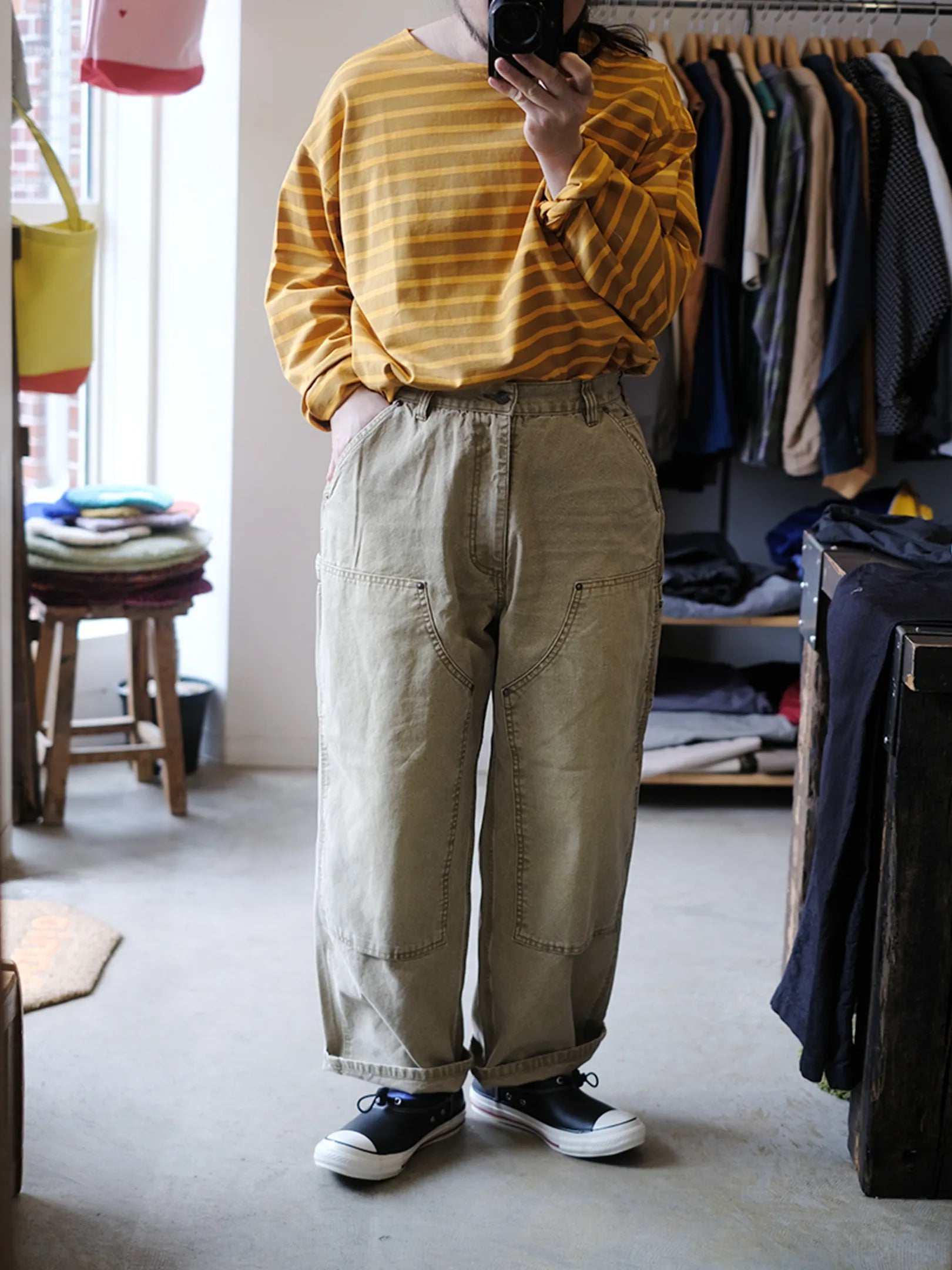 3/7 12~ SEDAN ALL-PURPOSE "Vintage Washed Double Knee Pants(2colors)"