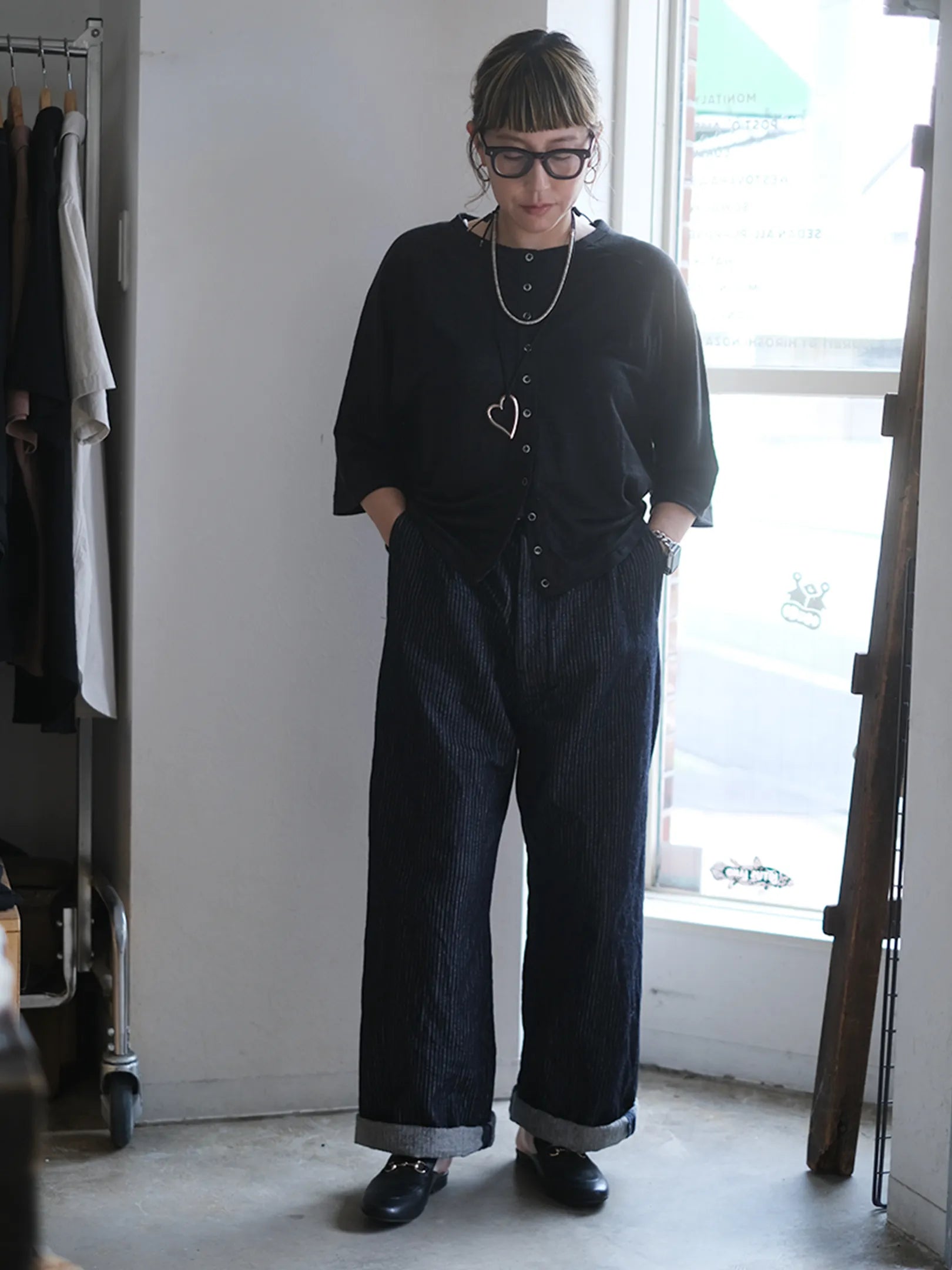 Kha:ki "LINEN 11B CARDIGAN"