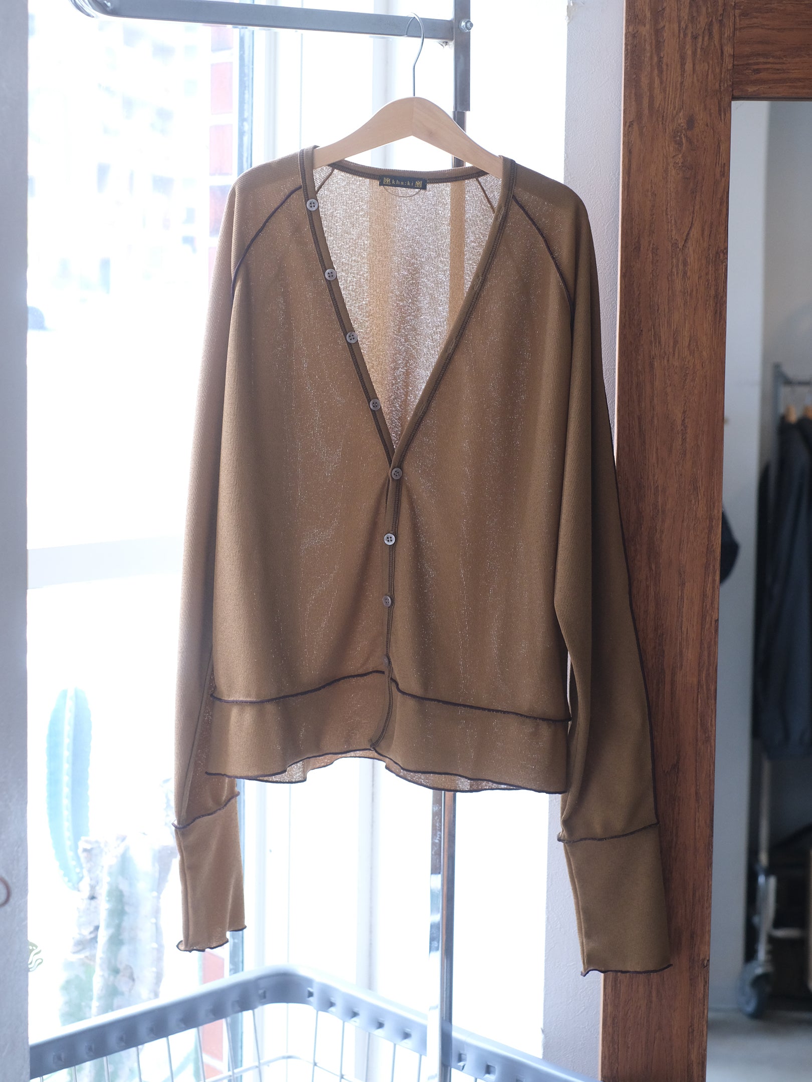 Kha:ki "DRY PIQUE CARDIGAN(2colors)"