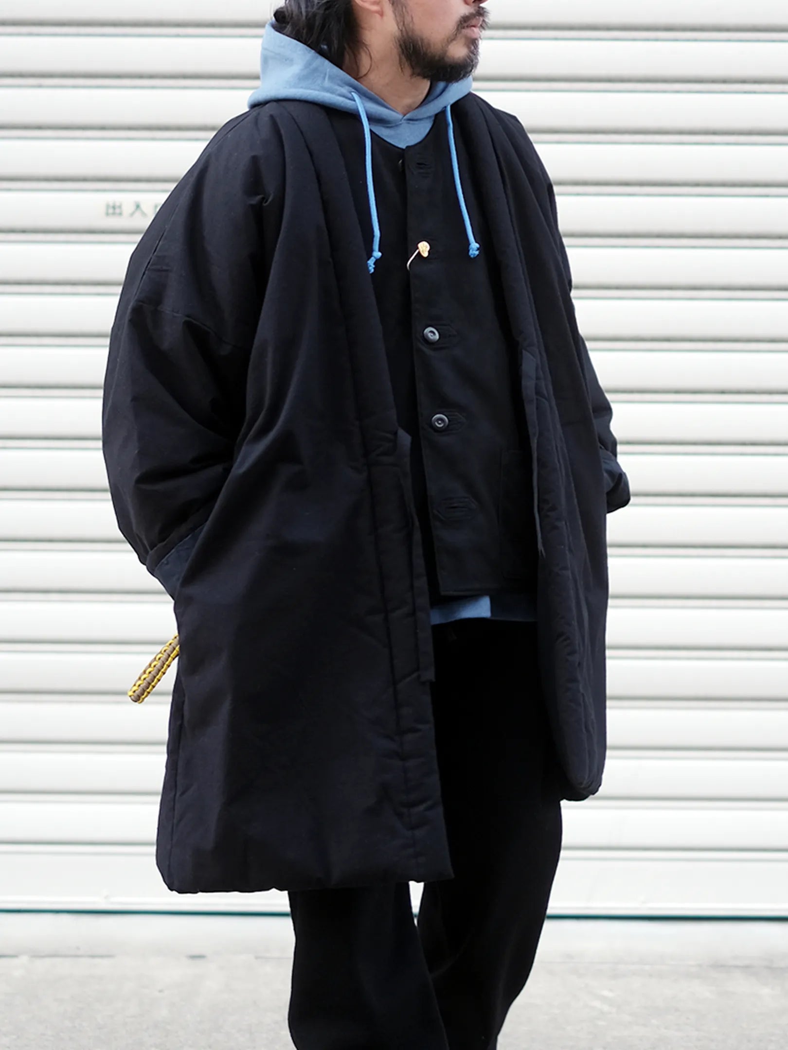 SOWBOW "蒼氓半纏/ SOWBOW HANTEN(BLACK TSUMUGI)"