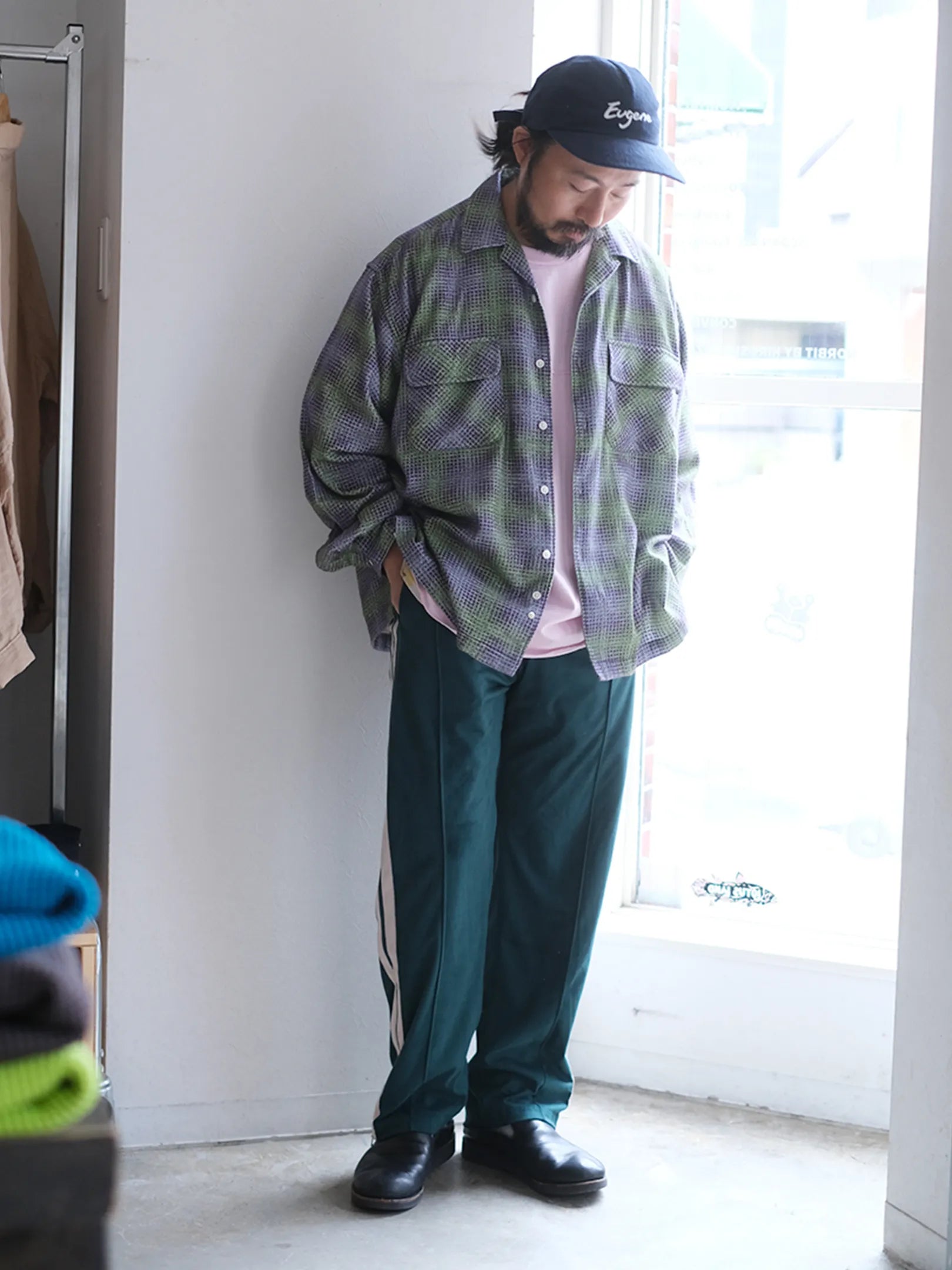 SEDAN ALL-PURPOSE "Printed Plaid Flannel Open Collar Shirt"