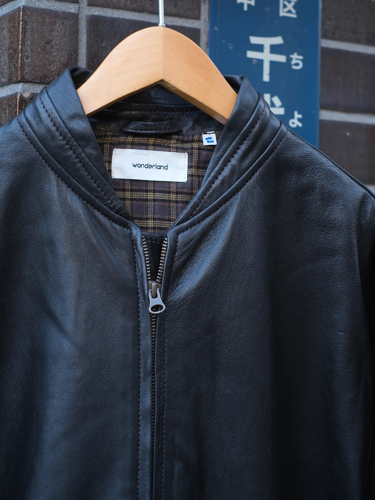wonderland  "Saved Leather Jacket(DARK BROWN)"