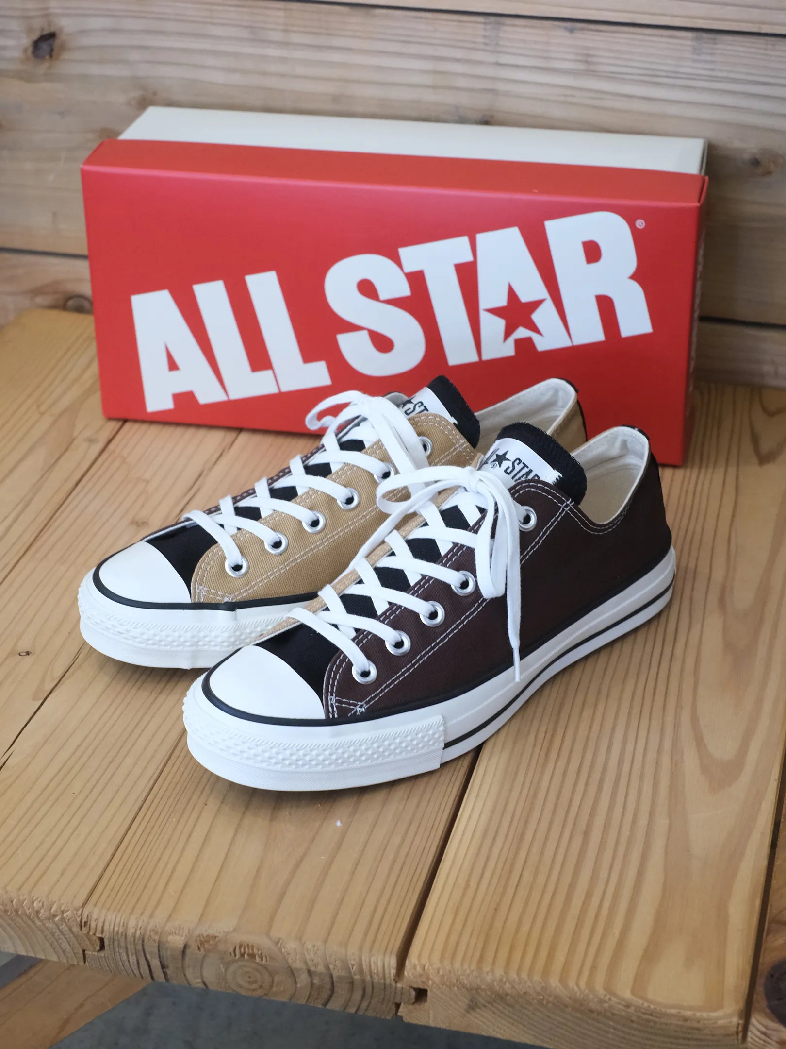 CONVERSE "CANVAS ALL STAR J OX(D.BROWN/BEIGE/BLACK)"