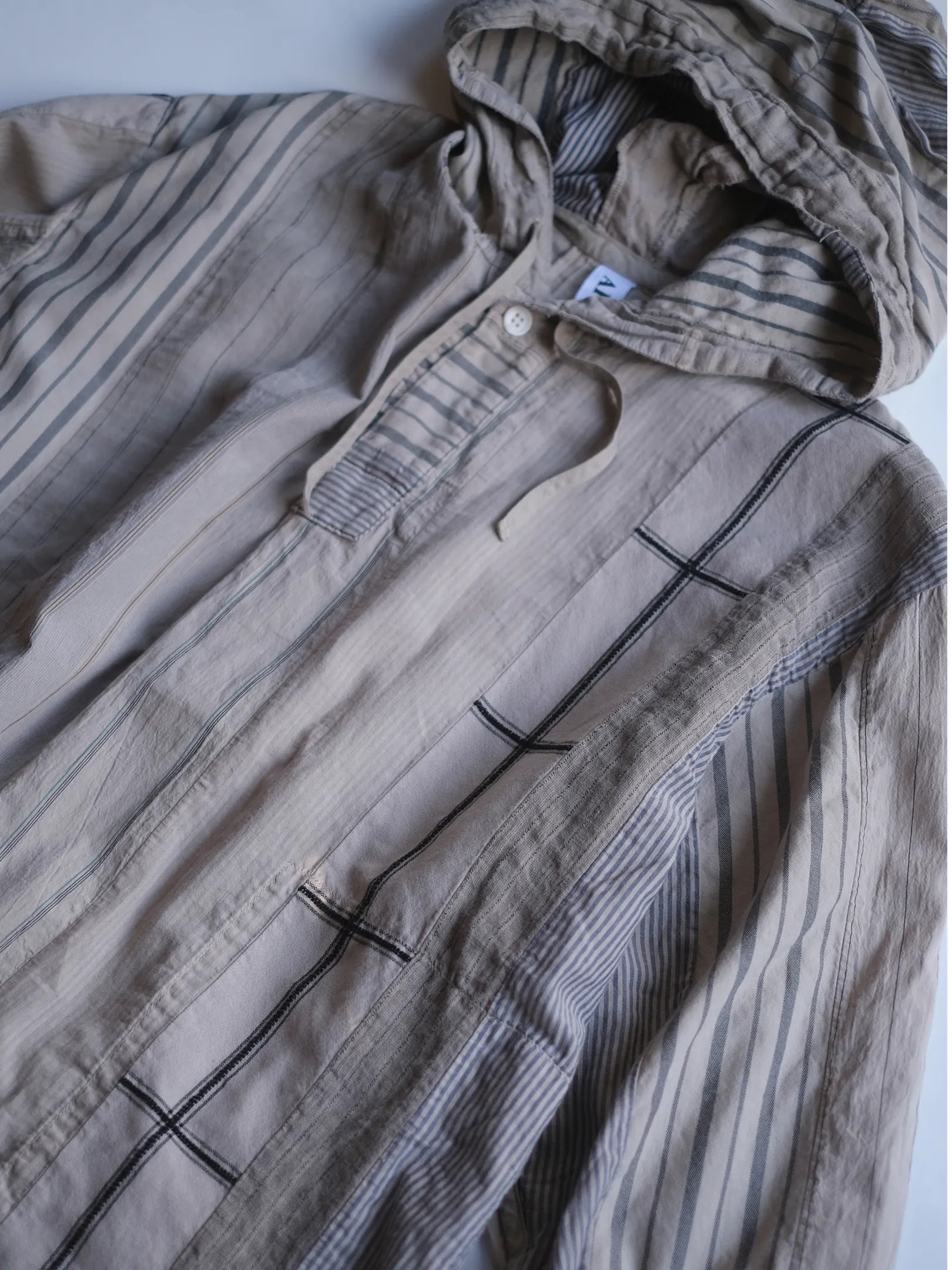 ARTE POVERA "ストライプMIXMIX フードSH"