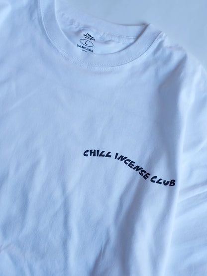 CHILL INCENSE CLUB "CIC L/S TEE WHITE -television CAPSULE COLLECTION-"