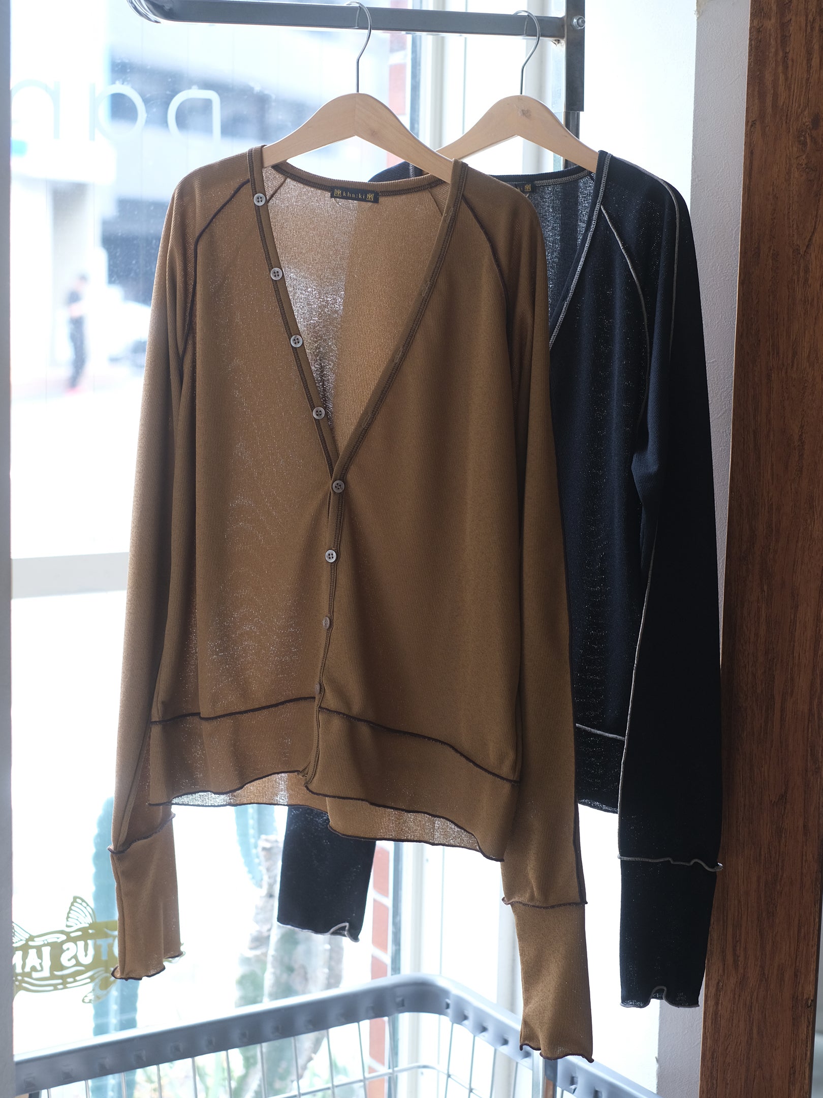 Kha:ki "DRY PIQUE CARDIGAN(2colors)"