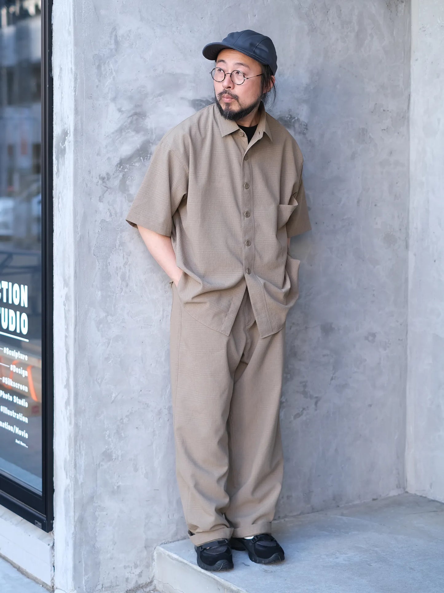 maillot  "shadow check easy trouser(2colors)"