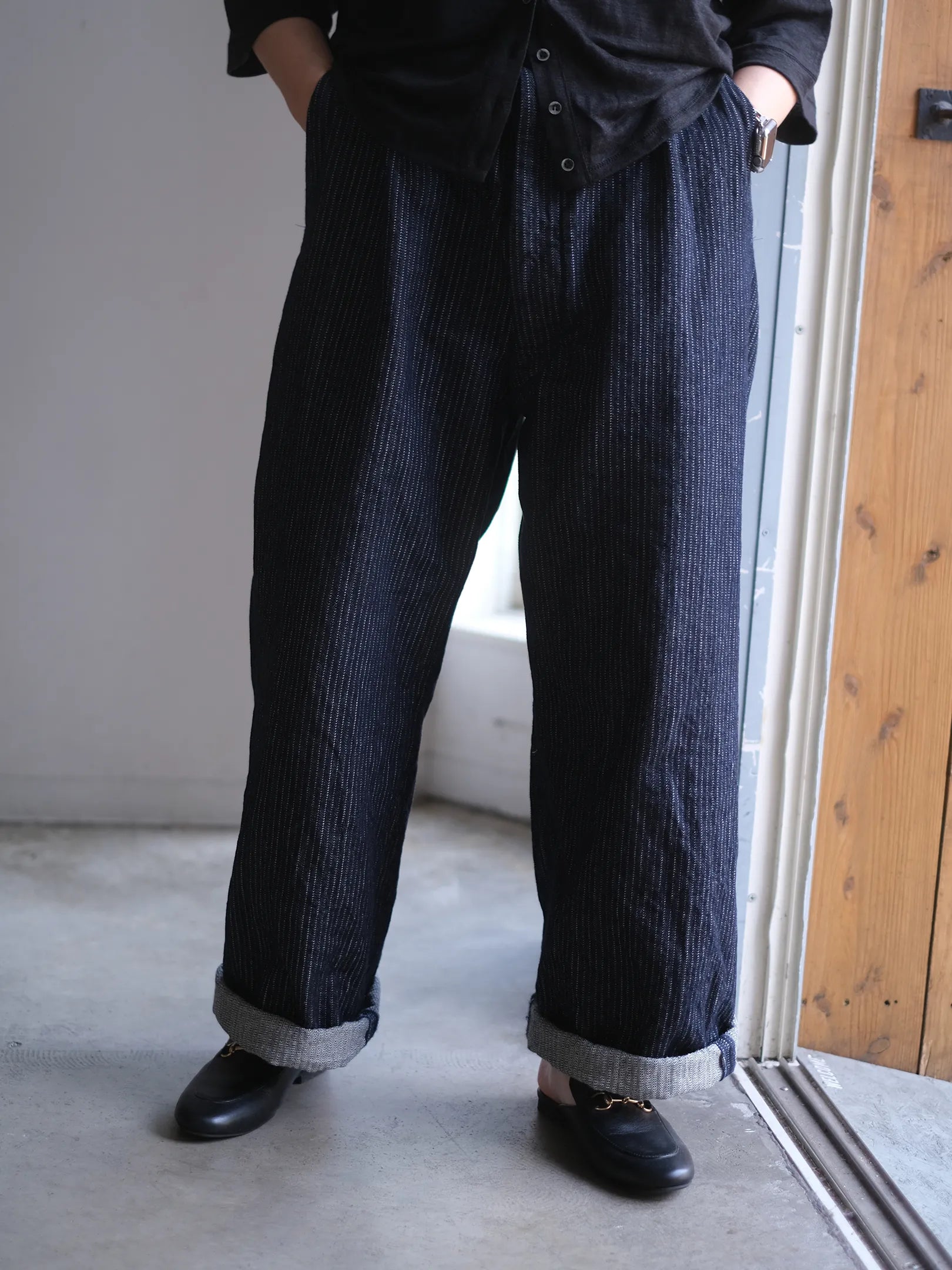 THE SUNNY "STRIPE DENIM PANTS"