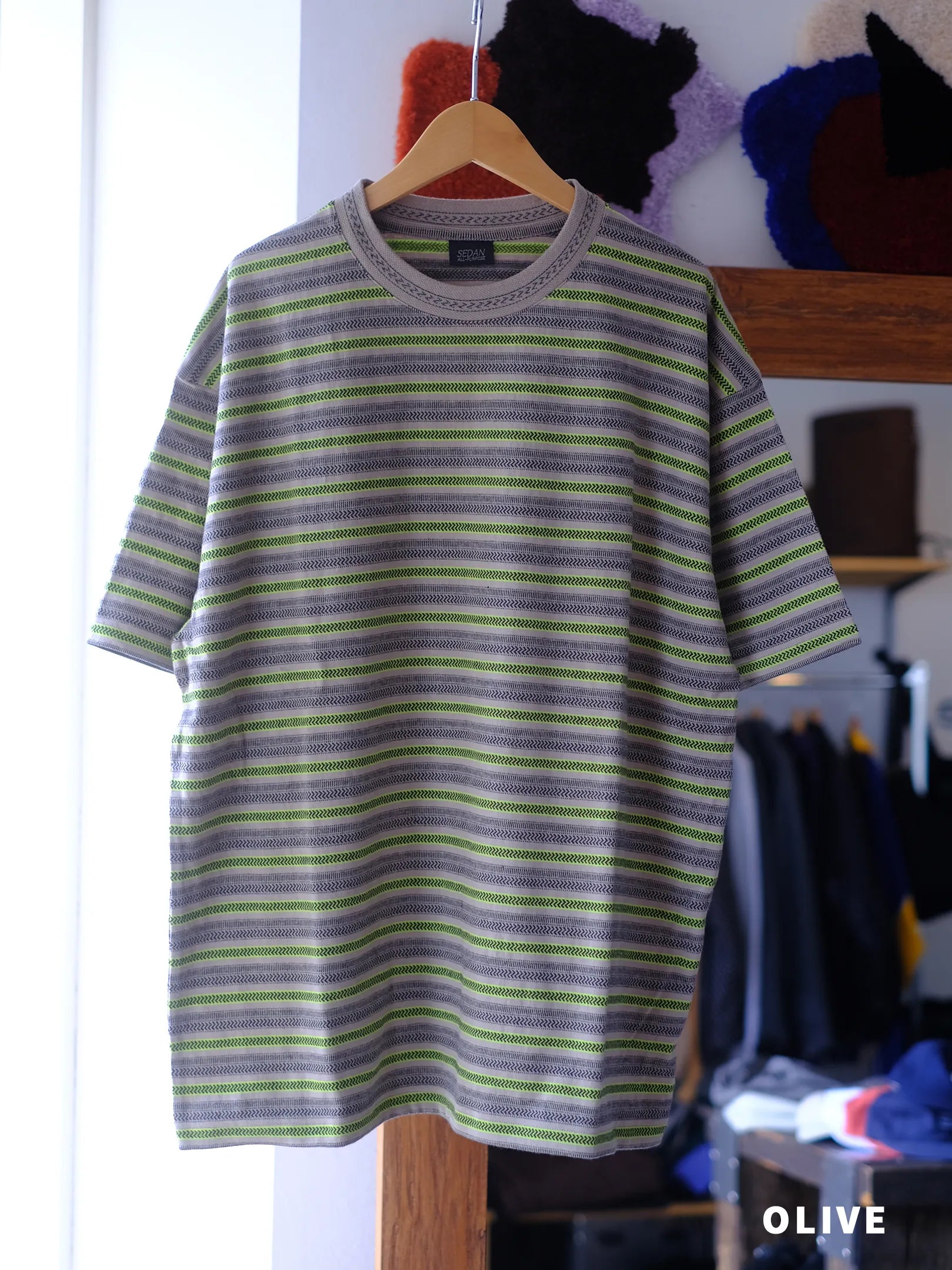 SEDAN ALL-PURPOSE "Jacquard Striped S/S Tee(3colors)"