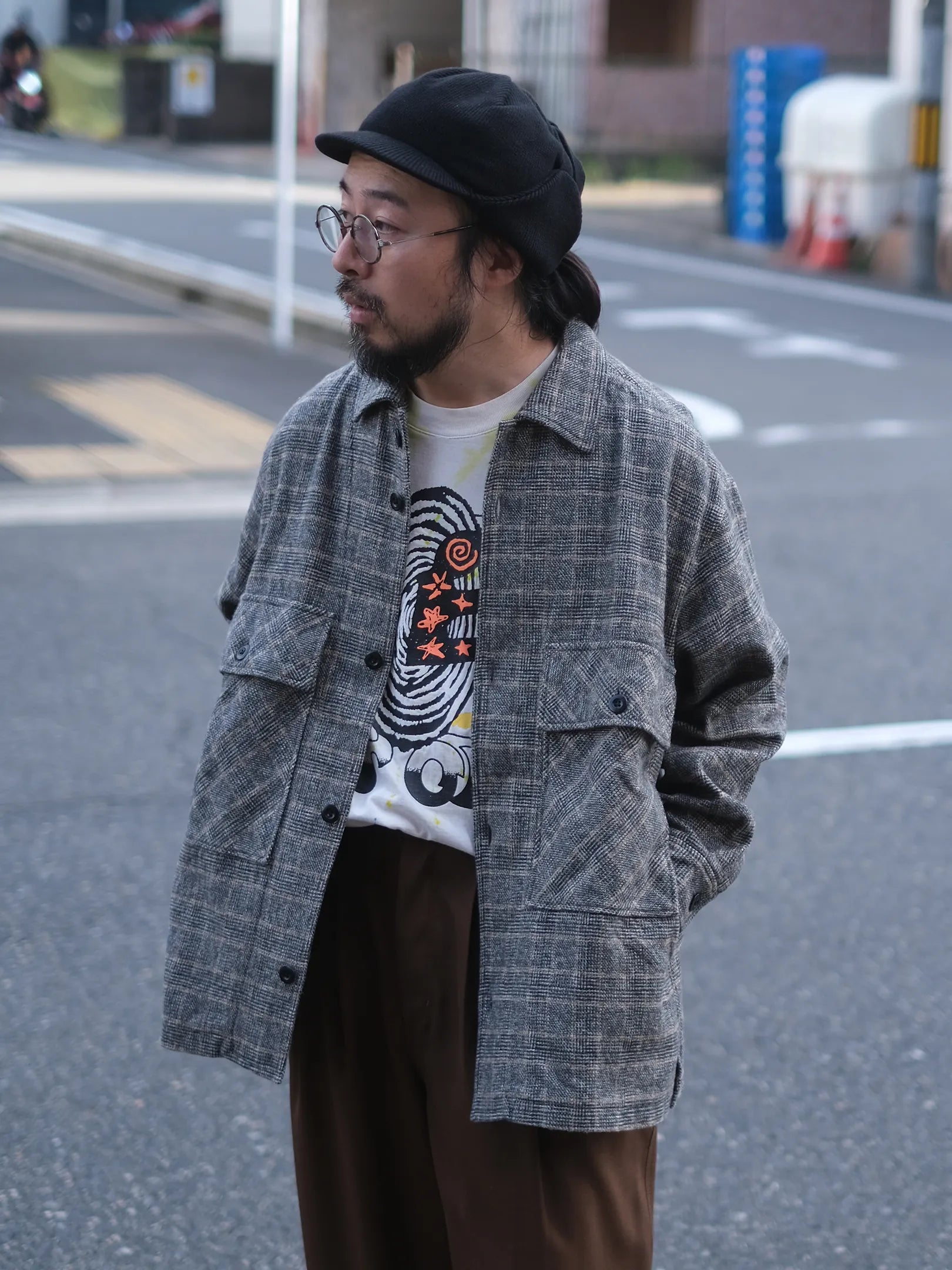 maillot "Tweedy Cotton Check Shirt Jacket"