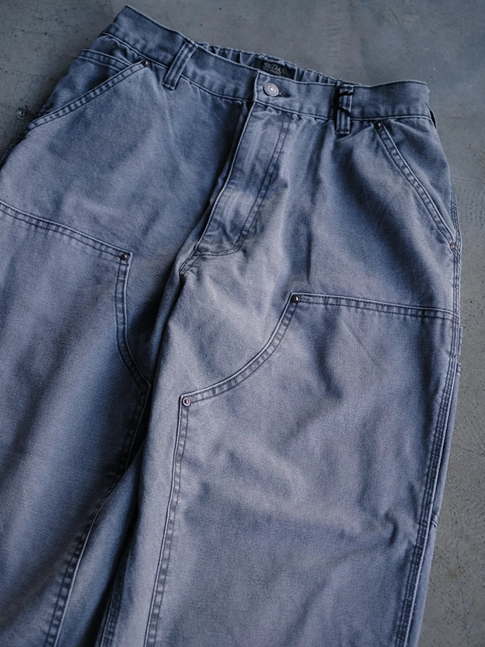 3/7 12~ SEDAN ALL-PURPOSE "Vintage Washed Double Knee Pants(2colors)"
