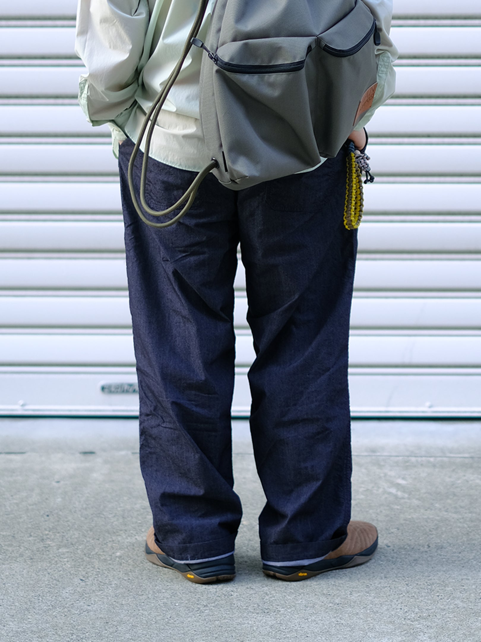 panio  "NYLON DENIM EASY PANTS"