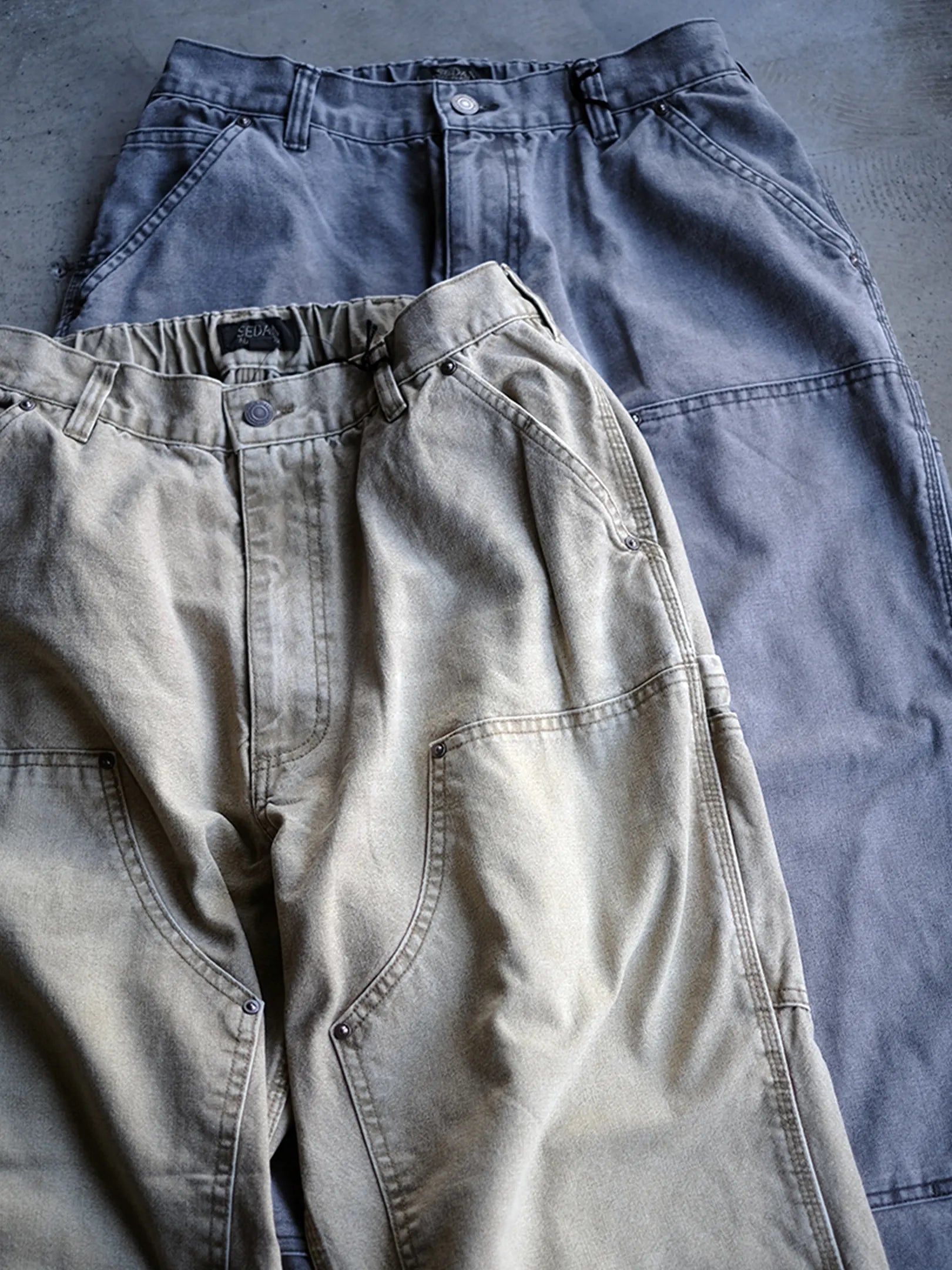 3/7 12~ SEDAN ALL-PURPOSE "Vintage Washed Double Knee Pants(2colors)"