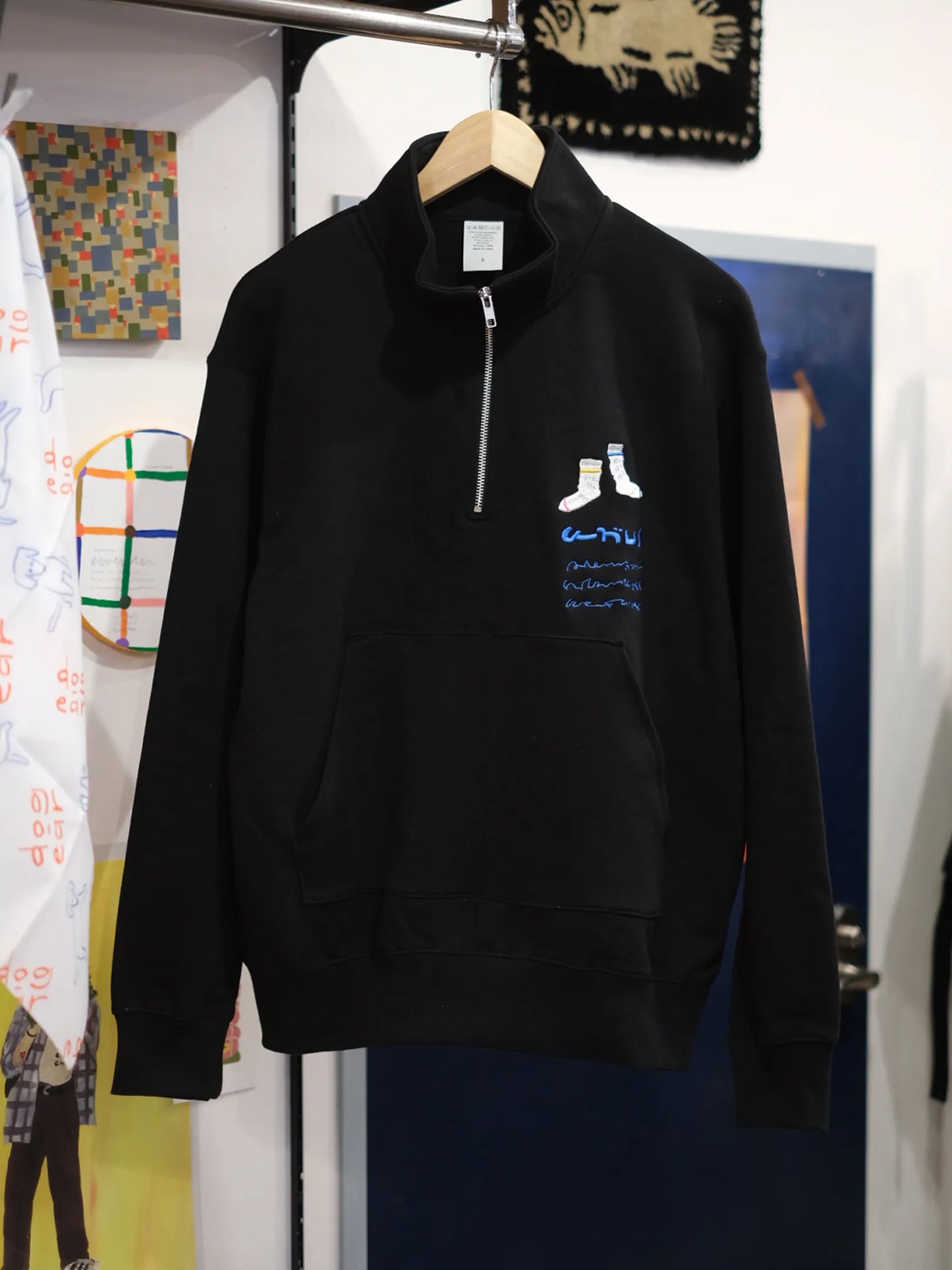 Panio×touten works "SOCKS HALF ZIP SWEAT (2colors) "