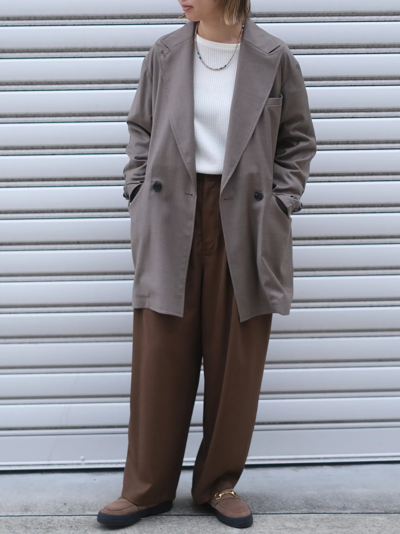 ANTHOM "ウール100% ダブルジャケット"