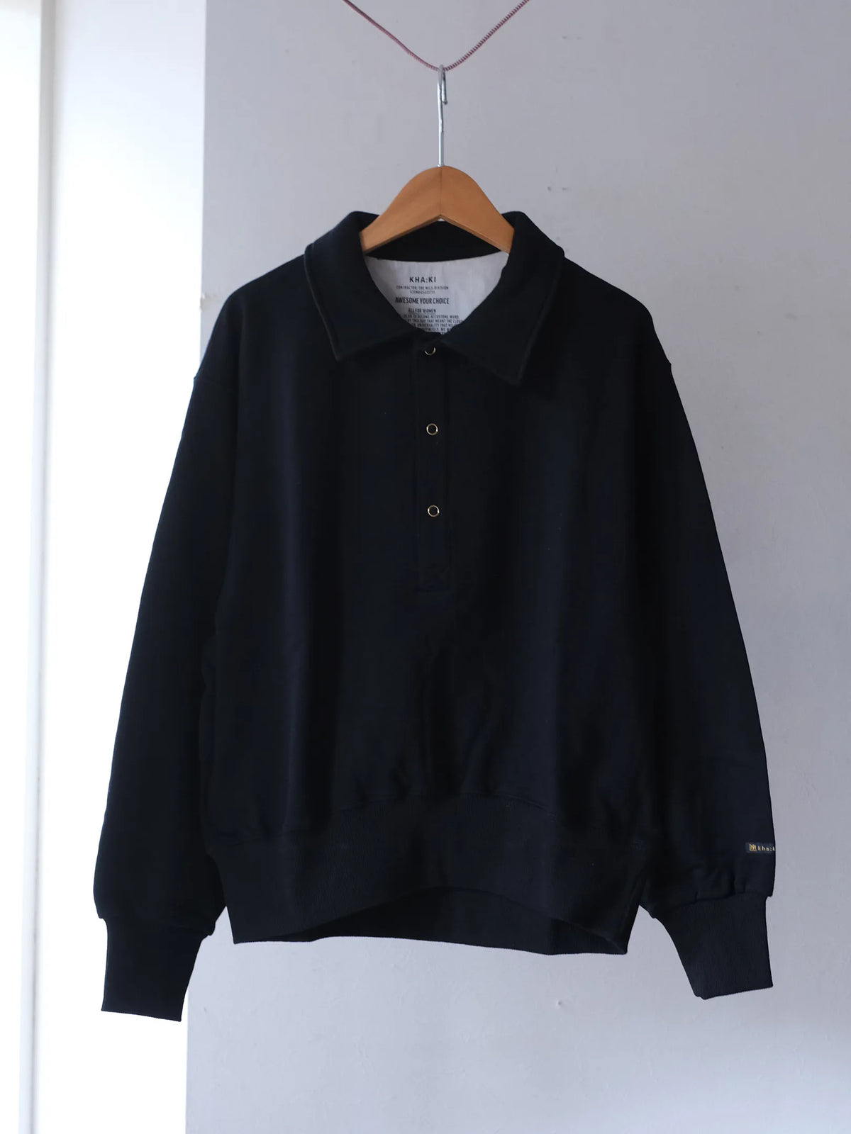 Kha:ki "SWEAT POLO PULLOVER  (2colors)"