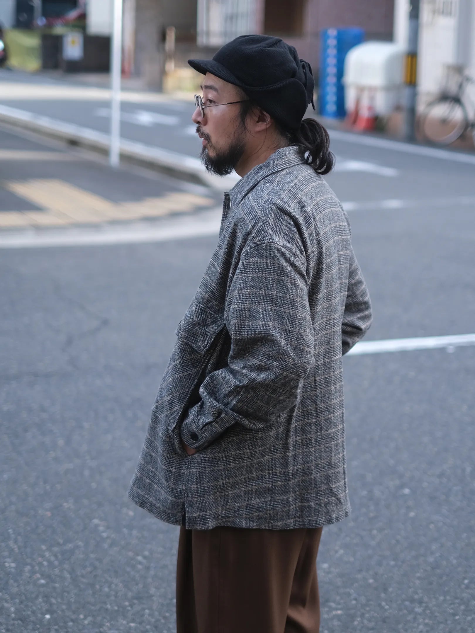 maillot "Tweedy Cotton Check Shirt Jacket"