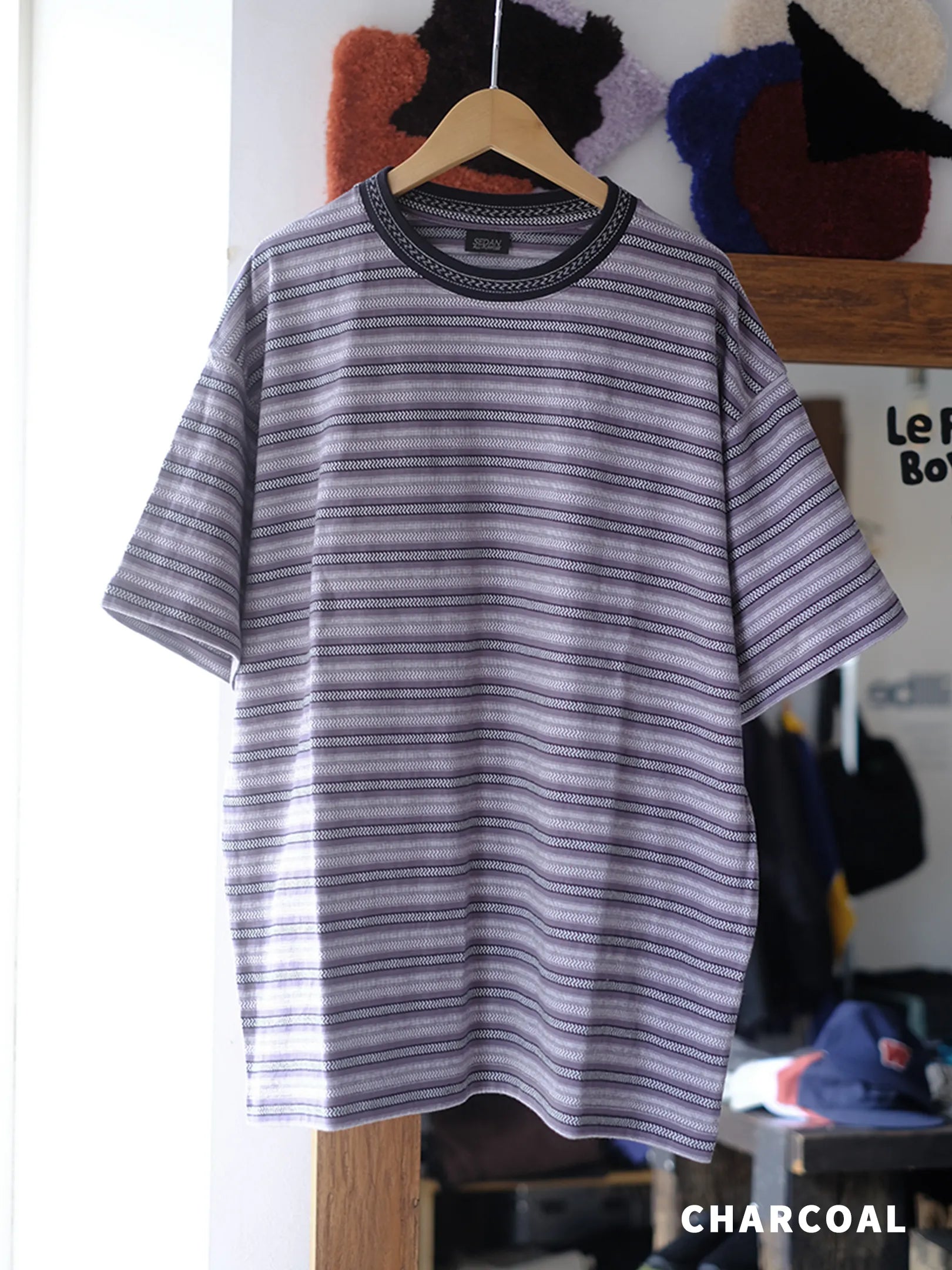 SEDAN ALL-PURPOSE "Jacquard Striped S/S Tee(3colors)"