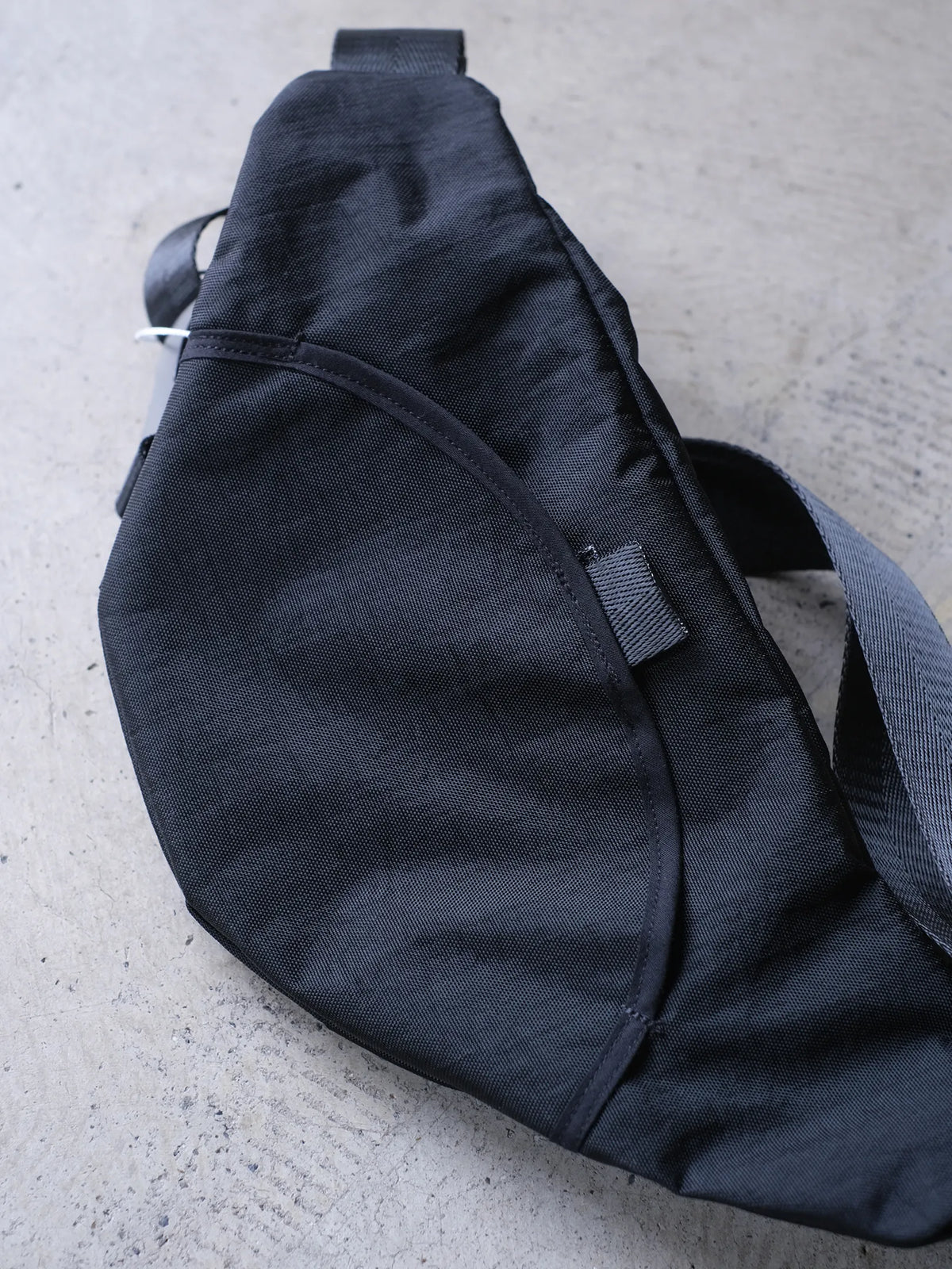 if space "Waist Mini Pack Ⅱ - black waterproof nylon fabric"