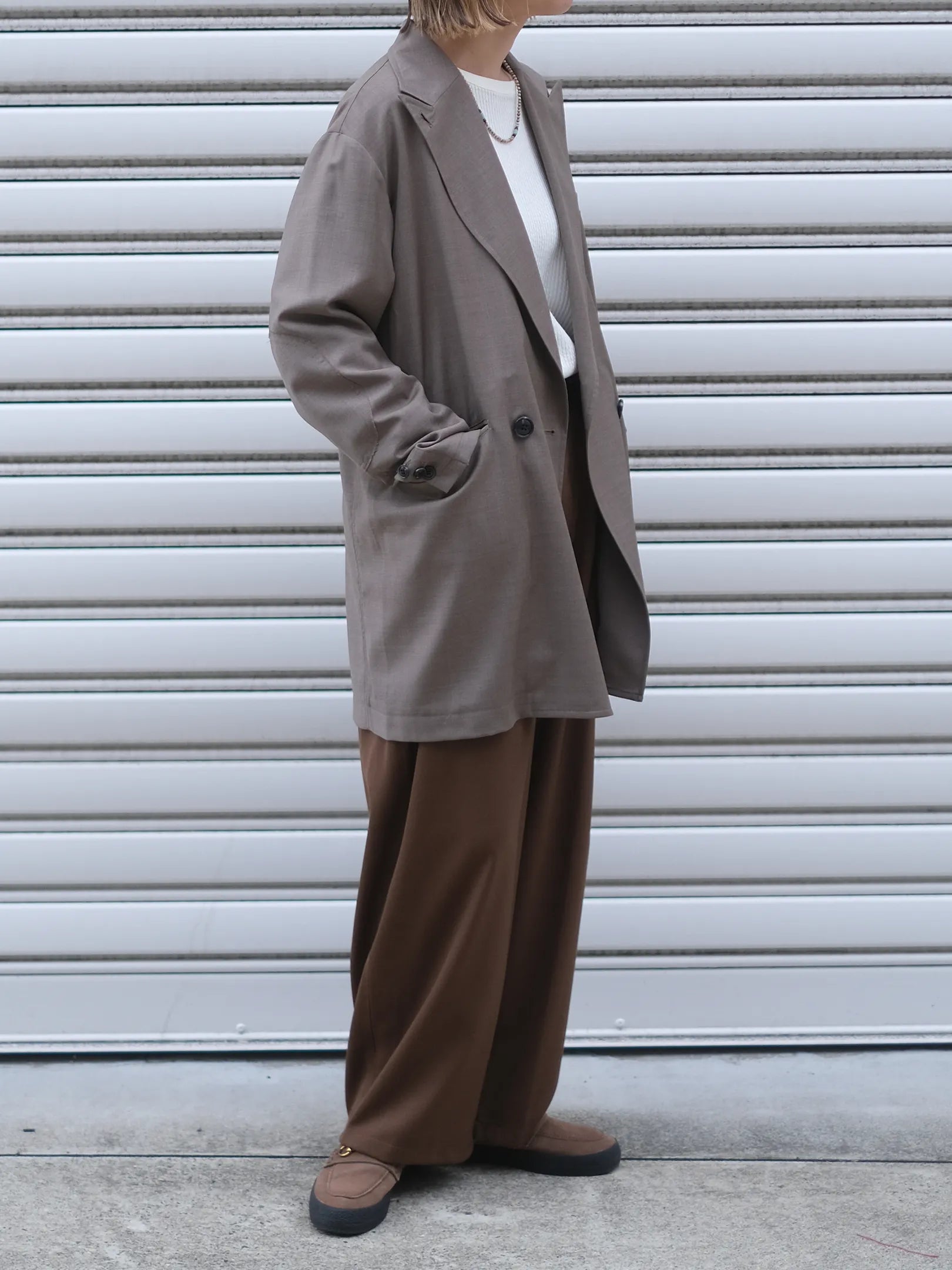 ANTHOM "ウール100% ダブルジャケット"