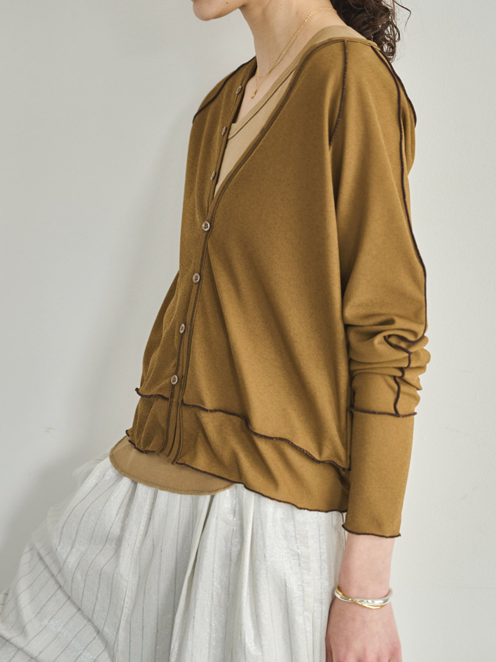 Kha:ki "DRY PIQUE CARDIGAN(2colors)"