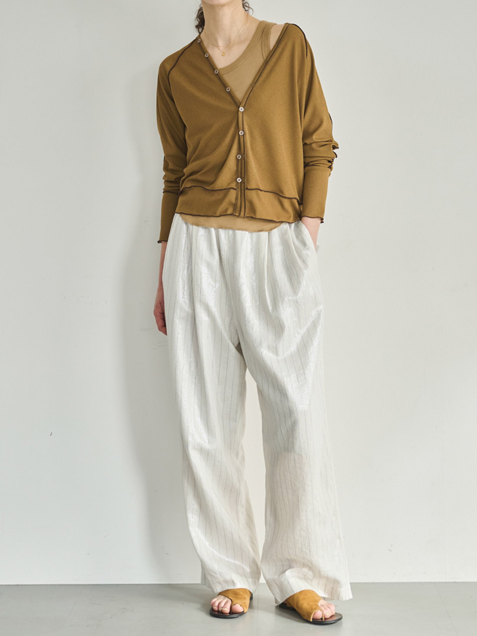 Kha:ki "DRY PIQUE CARDIGAN(2colors)"