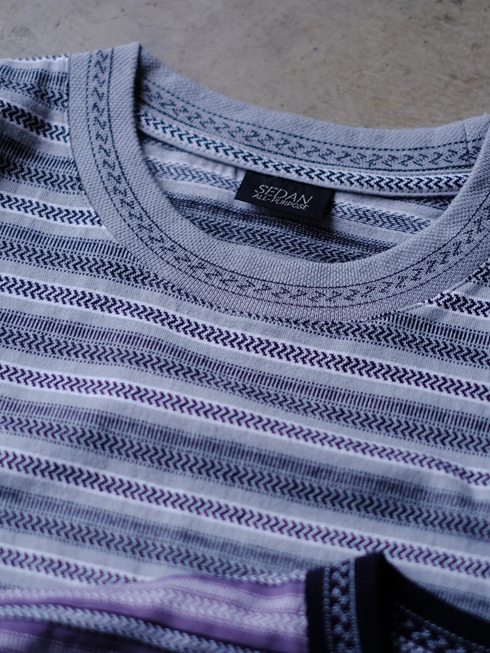 SEDAN ALL-PURPOSE "Jacquard Striped S/S Tee(3colors)"