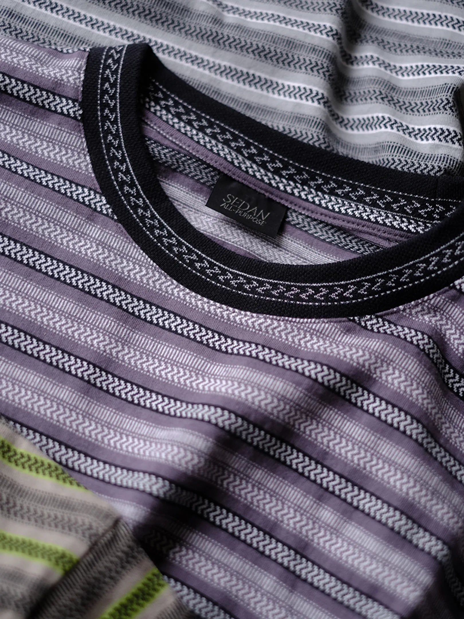 SEDAN ALL-PURPOSE "Jacquard Striped S/S Tee(3colors)"
