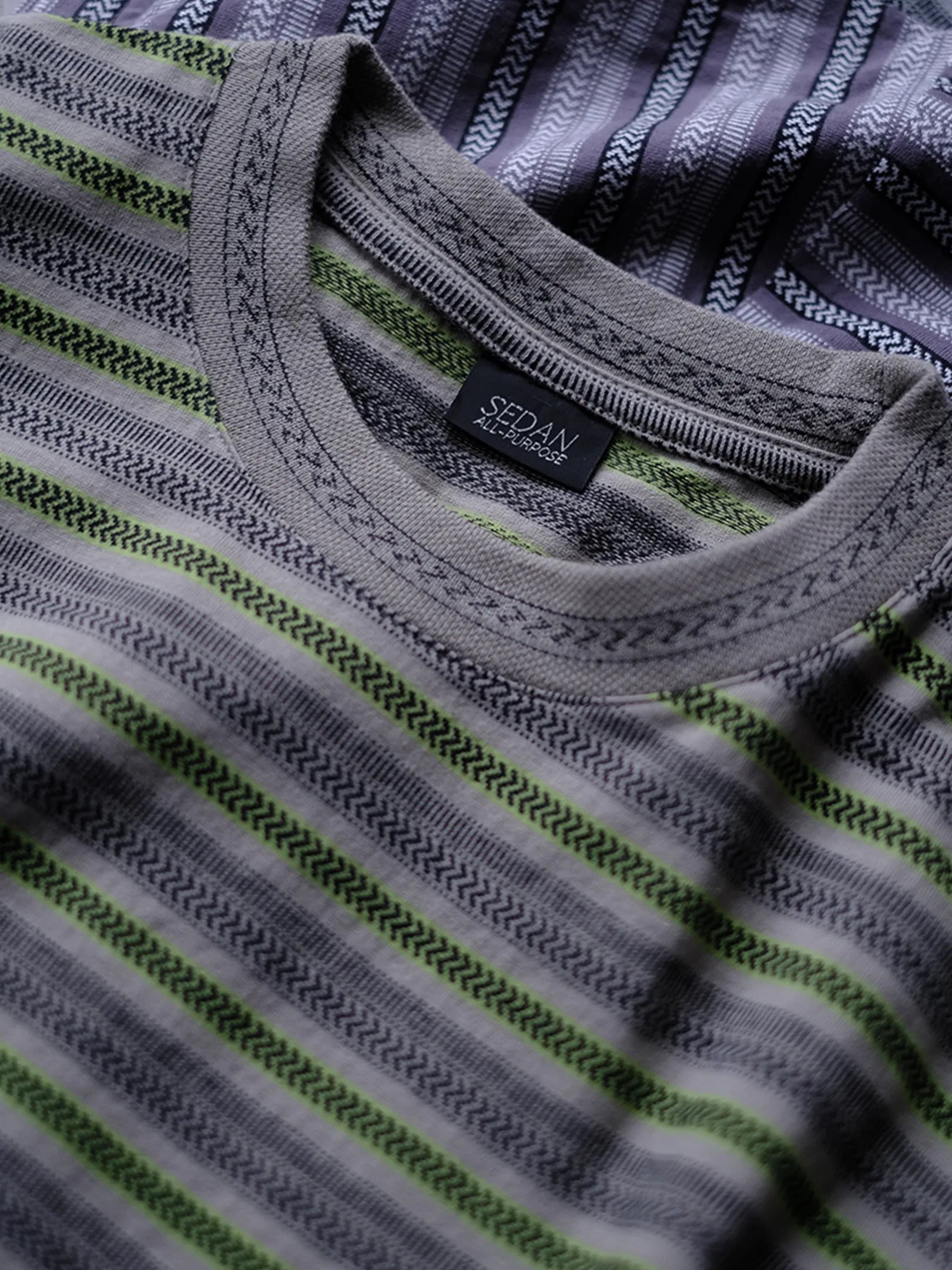 SEDAN ALL-PURPOSE "Jacquard Striped S/S Tee(3colors)"