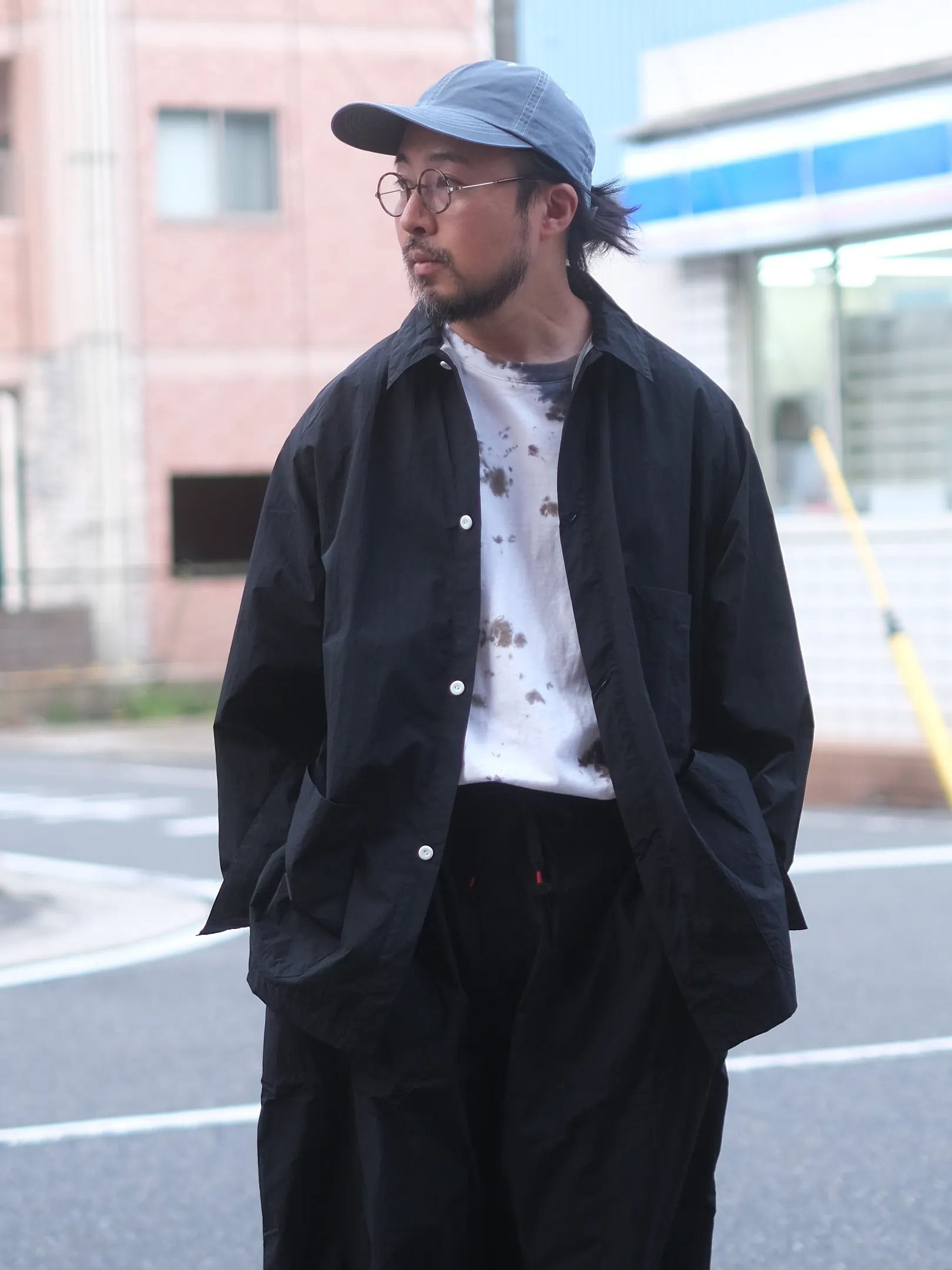 SOWBOW "SOWBOW SHIRT H /  SHRINKLE NYLON (2colors)"