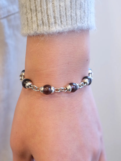 MEXICAN SILVER×AMETHST BRACELET(18cm)