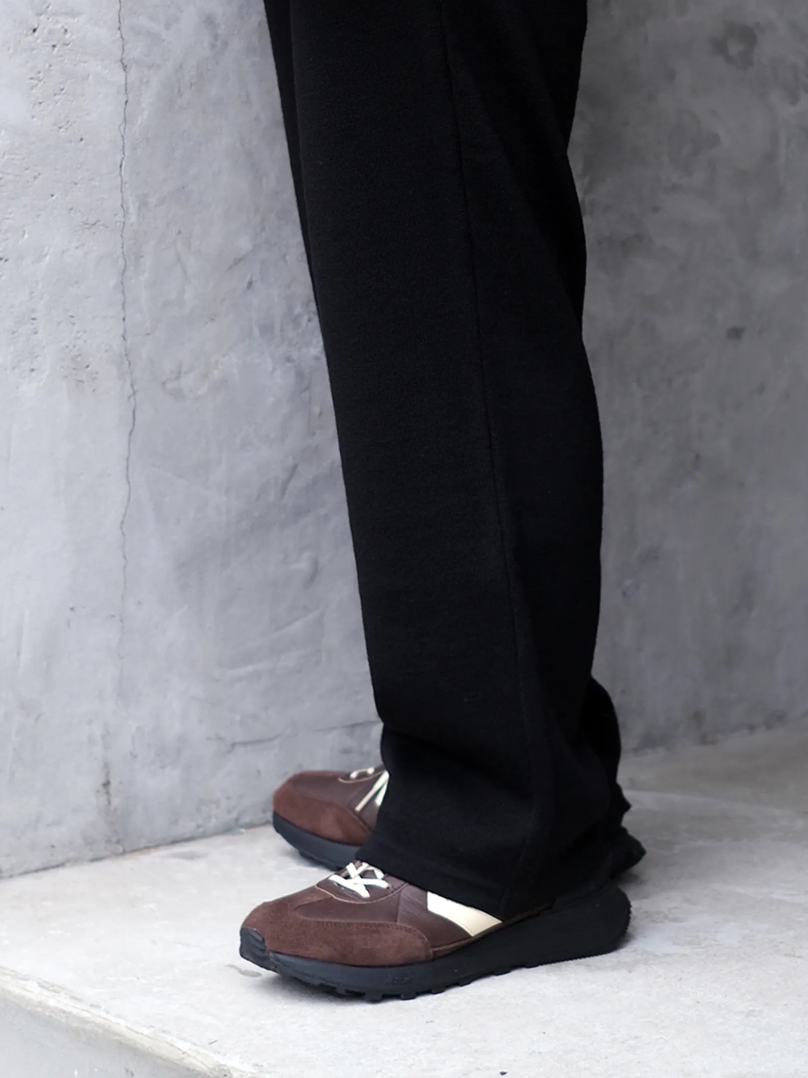 A.D.A.N "1TUCK WIDE KNIT PANTS"