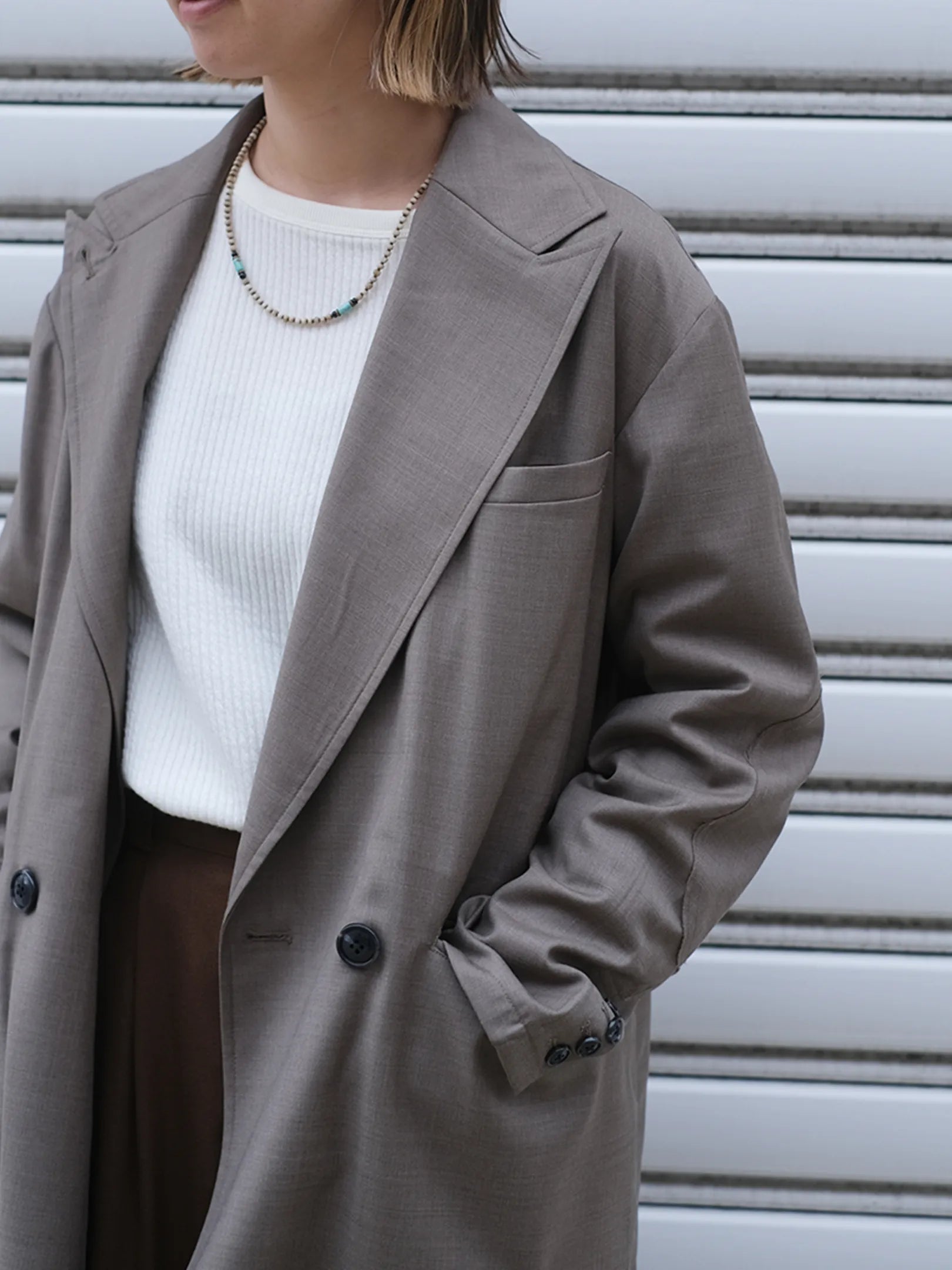 ANTHOM "ウール100% ダブルジャケット"