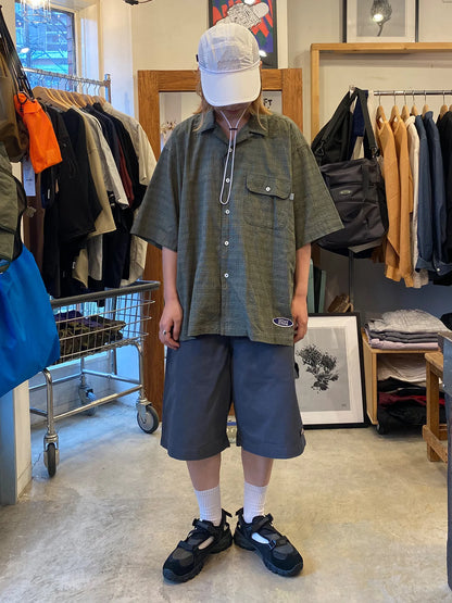SEDAN ALL-PURPOSE "Dobby Plaid Open Collar S/S Shirt"