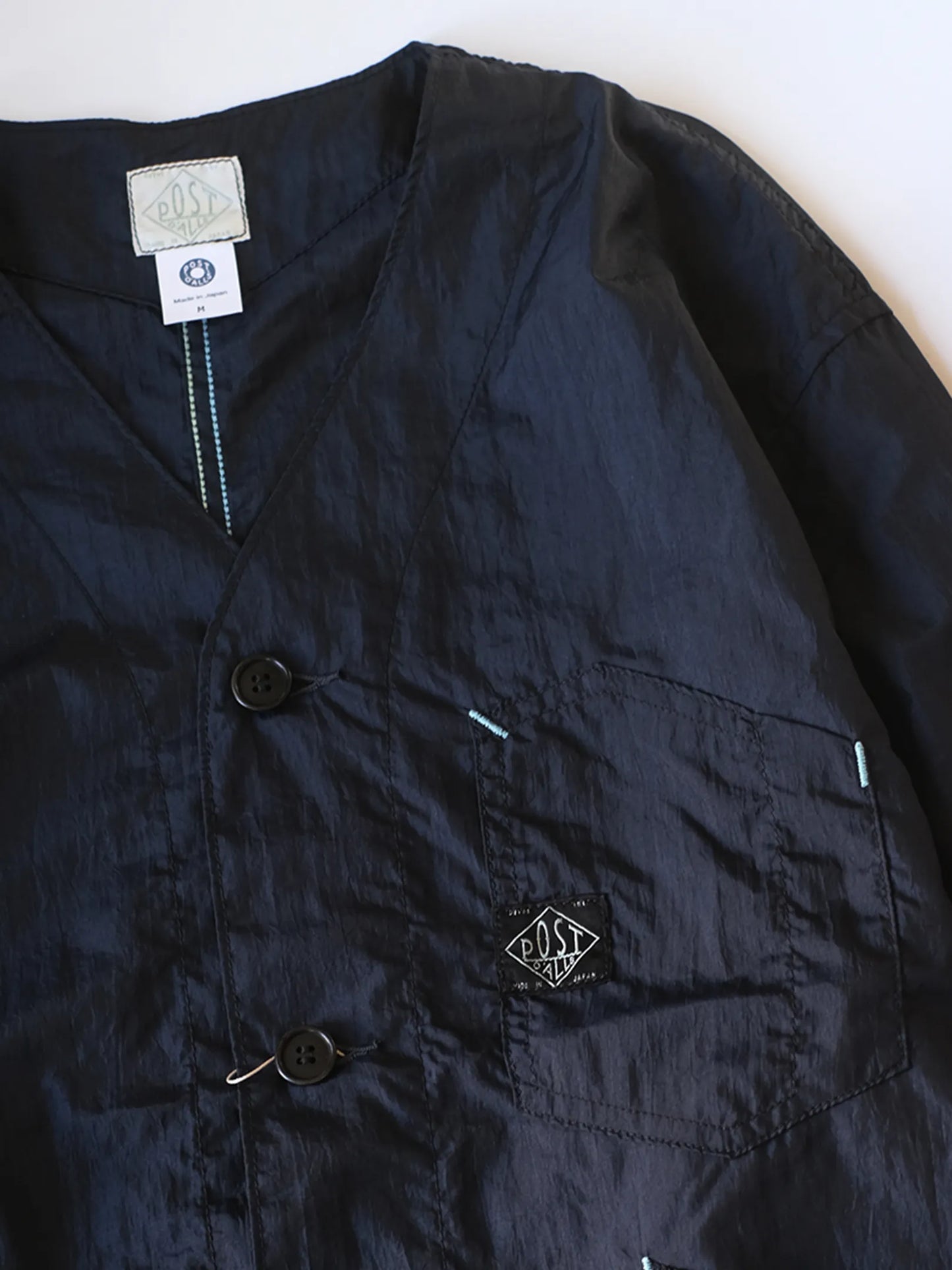 POST O'ALLS "#1104-CTB Stoker's Jacket : crinkle nylon taffeta black"