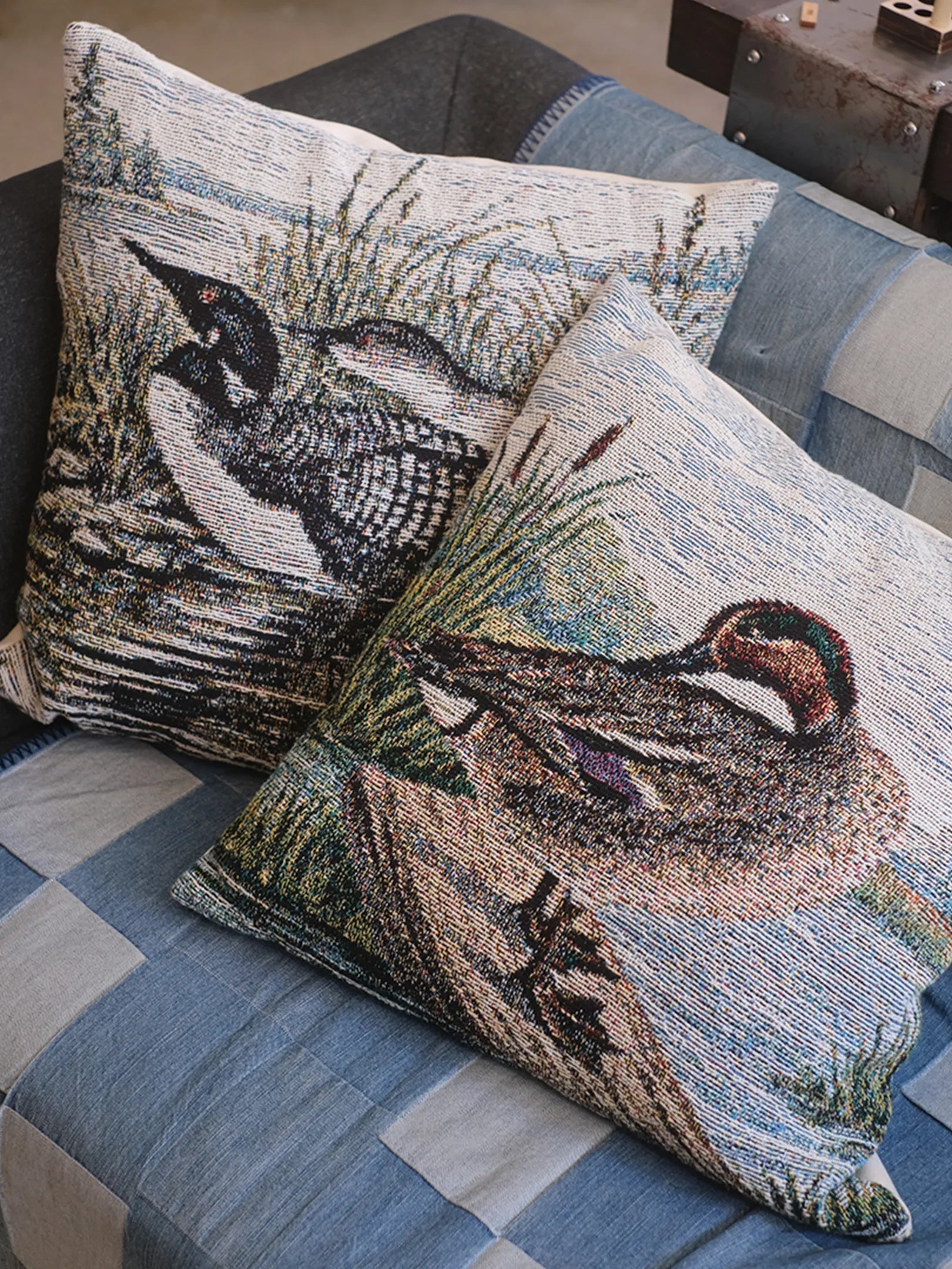 ParrMark CRAFT WORKS  "LOON and DUCK CUSHION COVER"