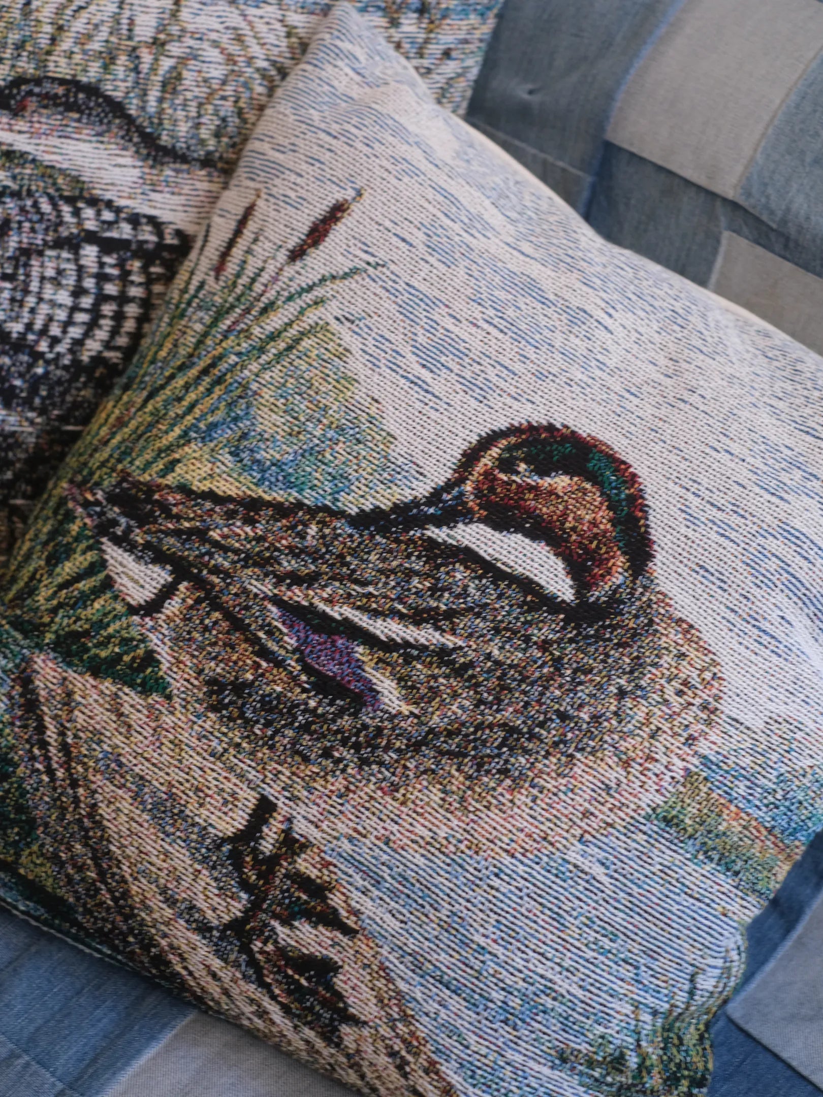 ParrMark CRAFT WORKS  "LOON and DUCK CUSHION COVER"